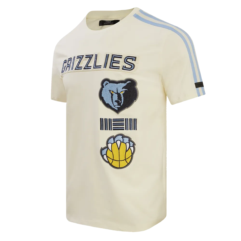 Off White Memphis Grizzlies Retro Classic SJ Striped T-Shirt
