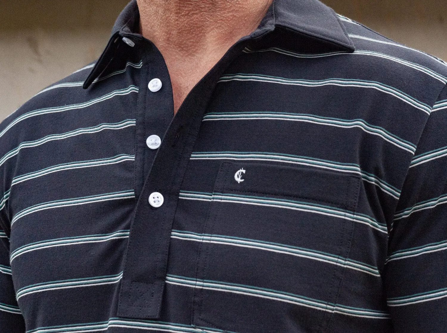 Performance Players Shirt - Cassidy Stripe - Black