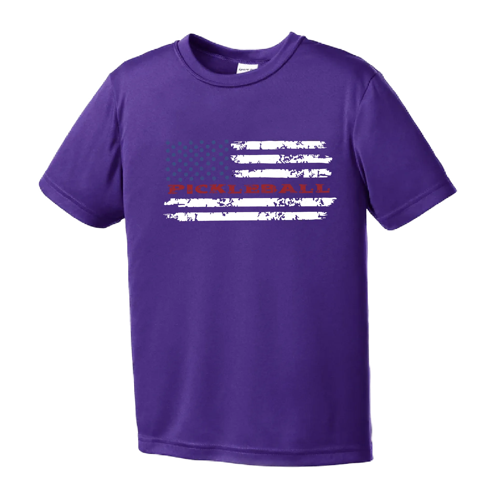 Pickleball Flag (Customizable) | Youth Short Sleeve Pickleball Shirts | 100% Polyester