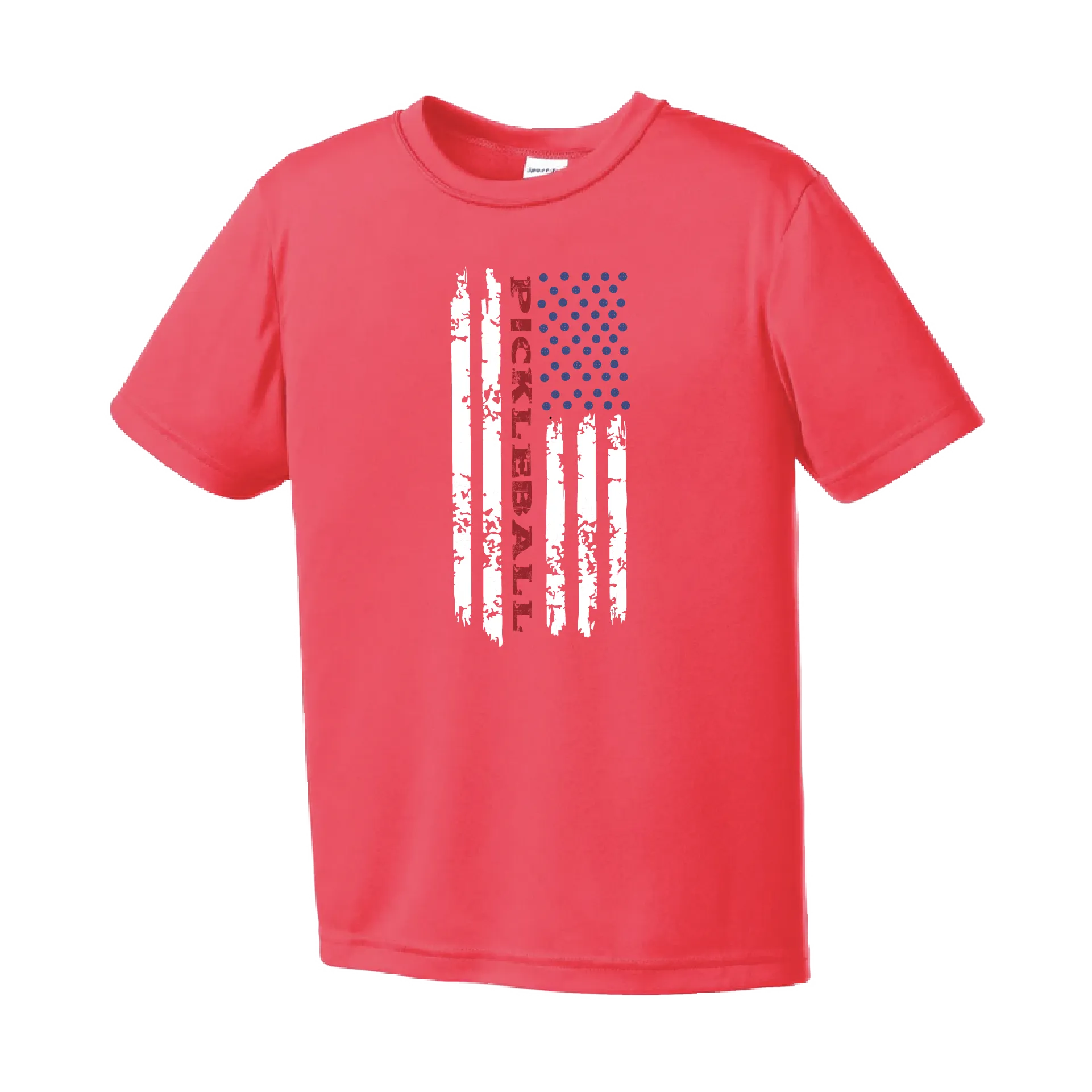 Pickleball Flag (Customizable) | Youth Short Sleeve Pickleball Shirts | 100% Polyester