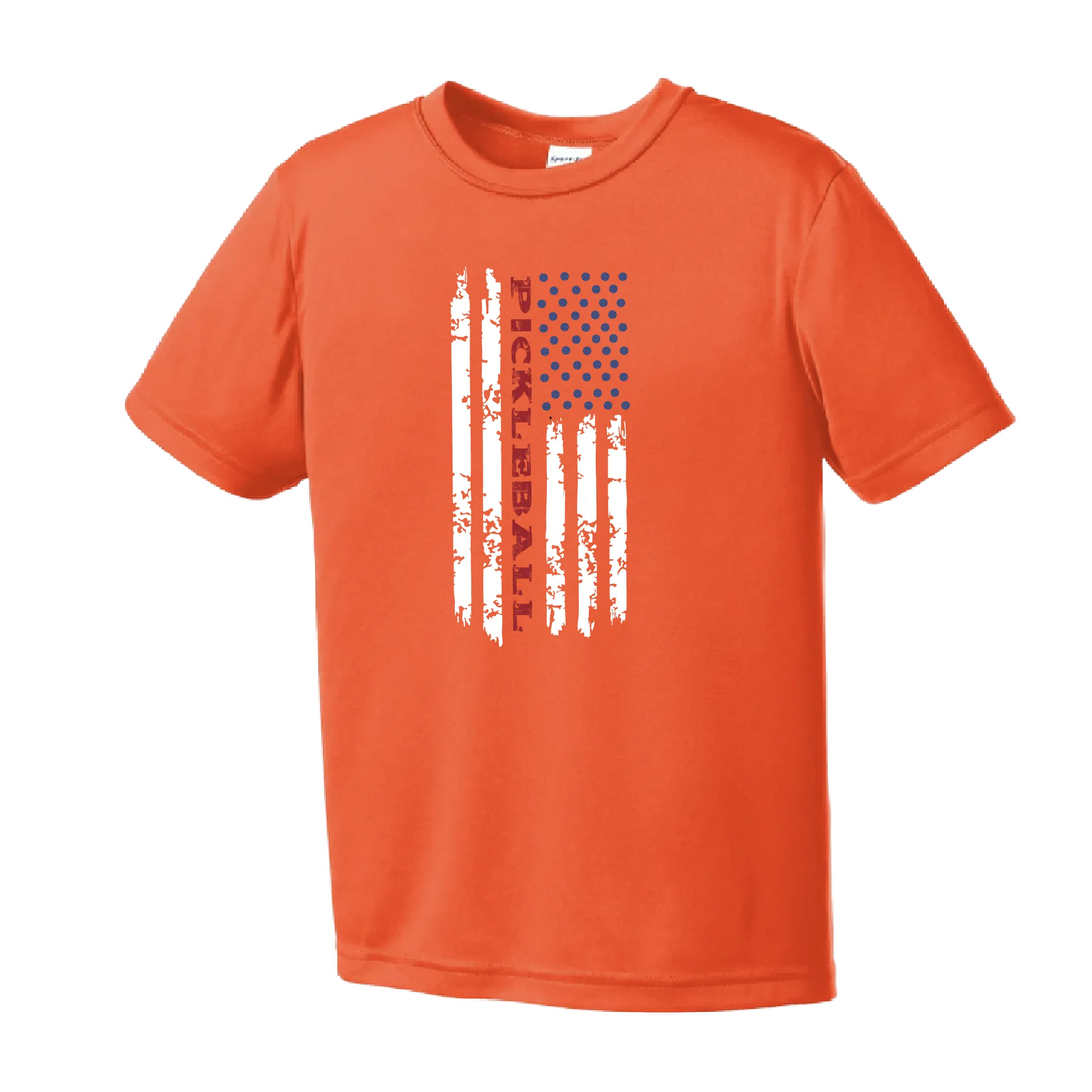 Pickleball Flag (Customizable) | Youth Short Sleeve Pickleball Shirts | 100% Polyester