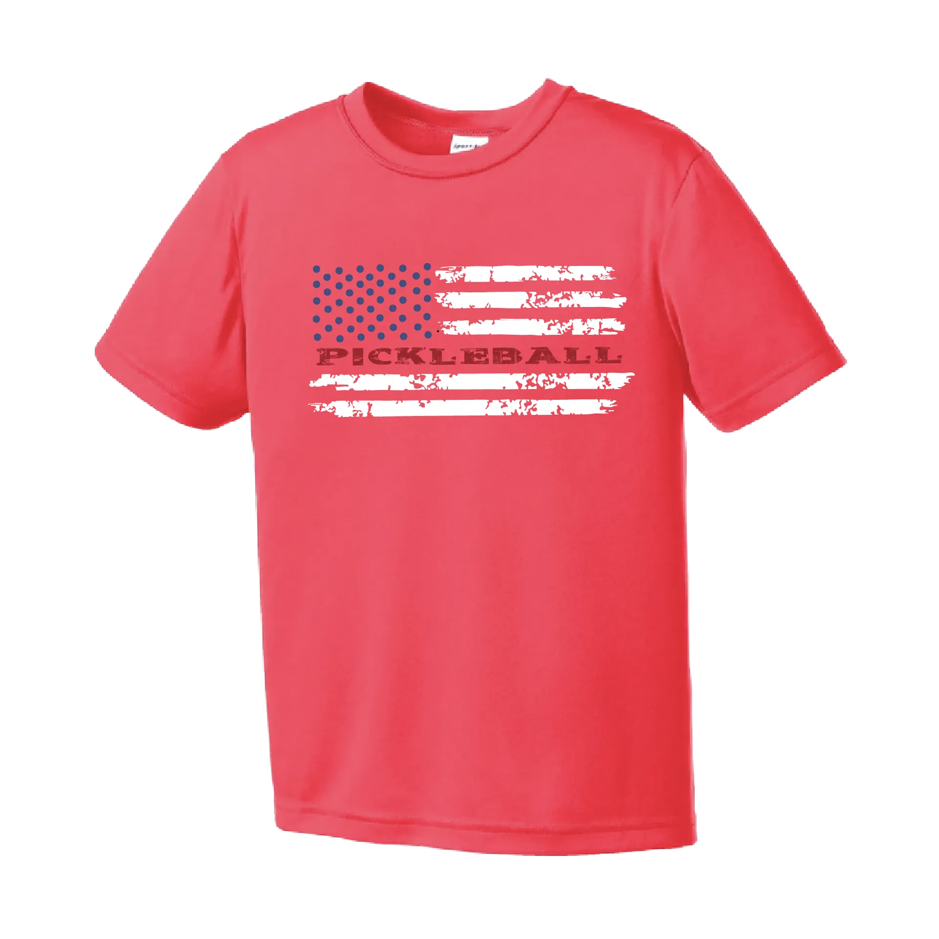 Pickleball Flag (Customizable) | Youth Short Sleeve Pickleball Shirts | 100% Polyester