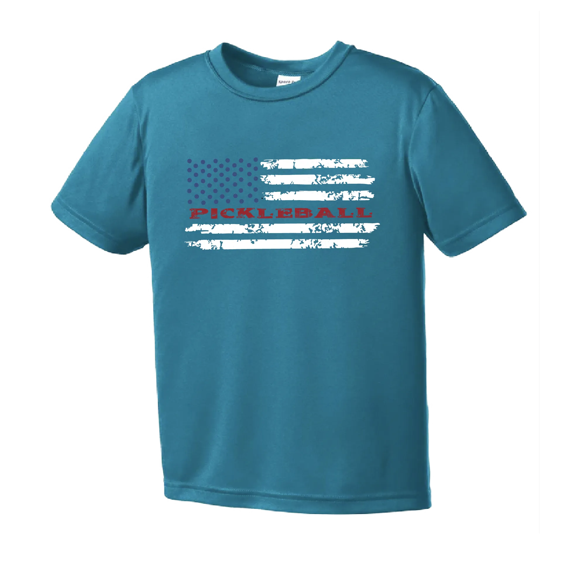 Pickleball Flag (Customizable) | Youth Short Sleeve Pickleball Shirts | 100% Polyester