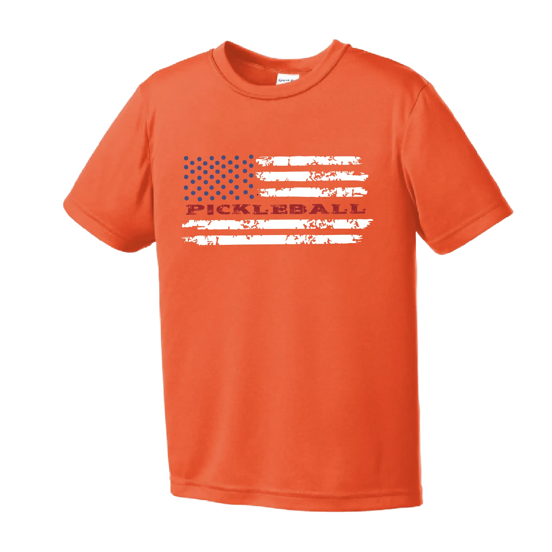 Pickleball Flag (Customizable) | Youth Short Sleeve Pickleball Shirts | 100% Polyester