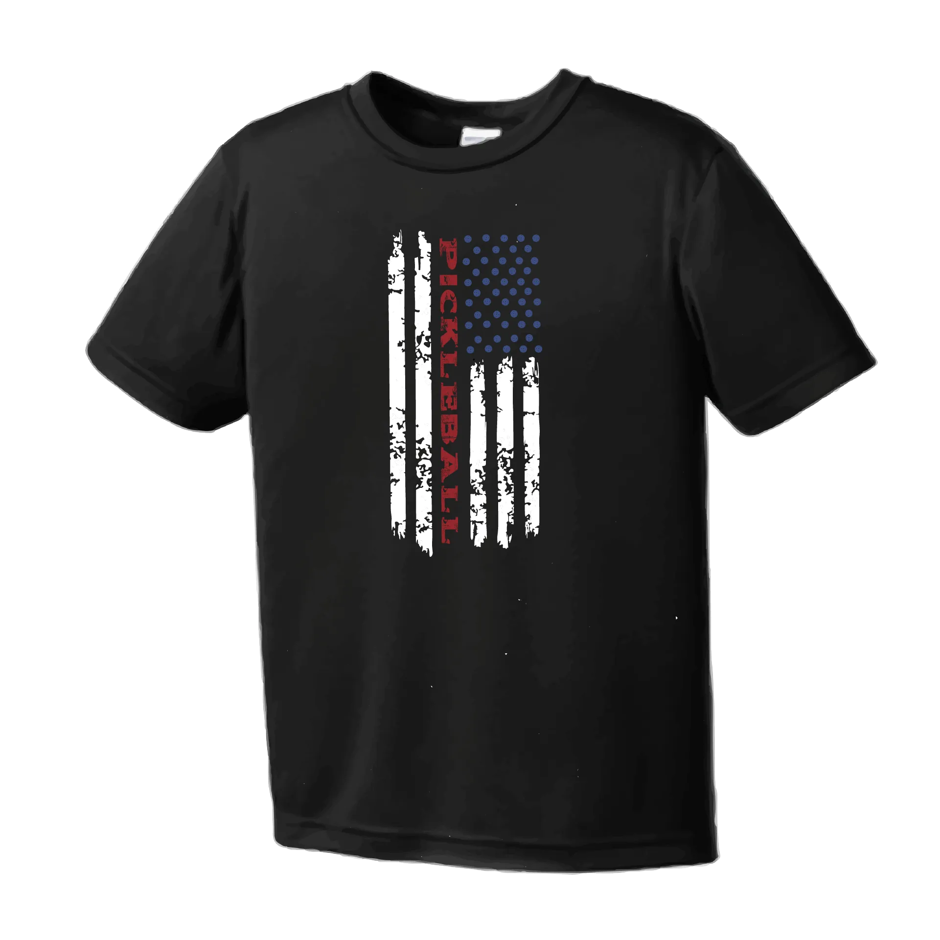 Pickleball Flag (Customizable) | Youth Short Sleeve Pickleball Shirts | 100% Polyester