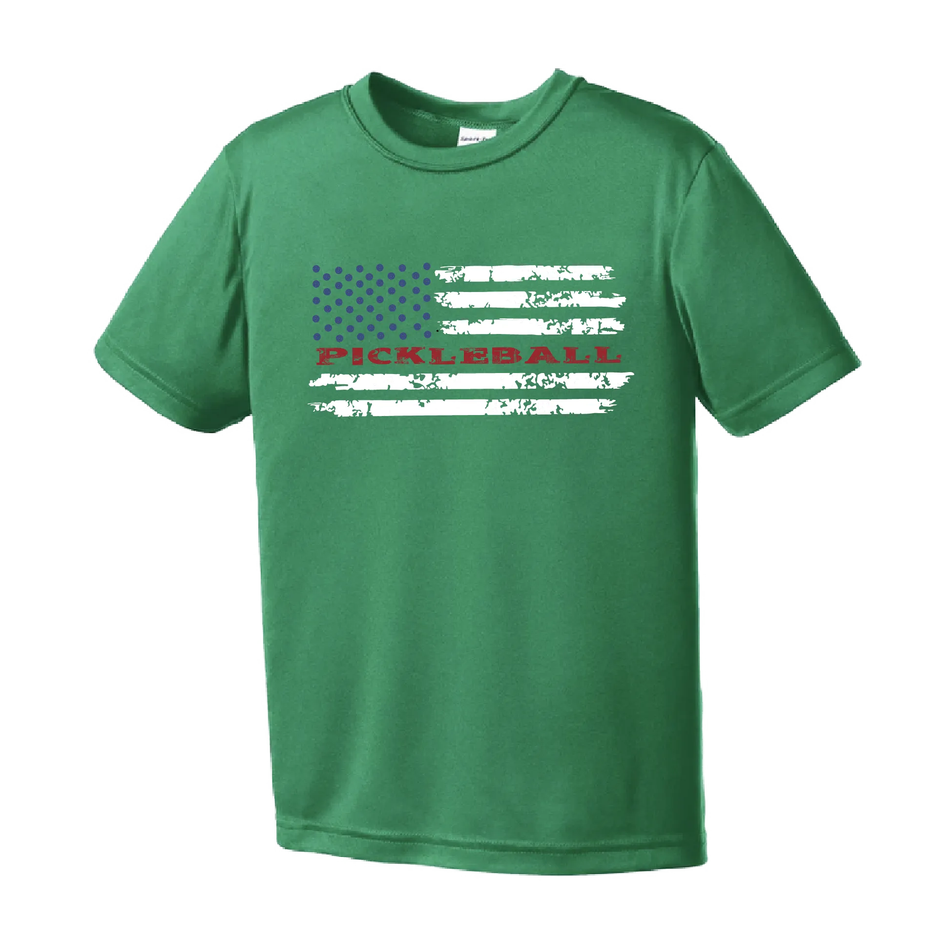 Pickleball Flag (Customizable) | Youth Short Sleeve Pickleball Shirts | 100% Polyester