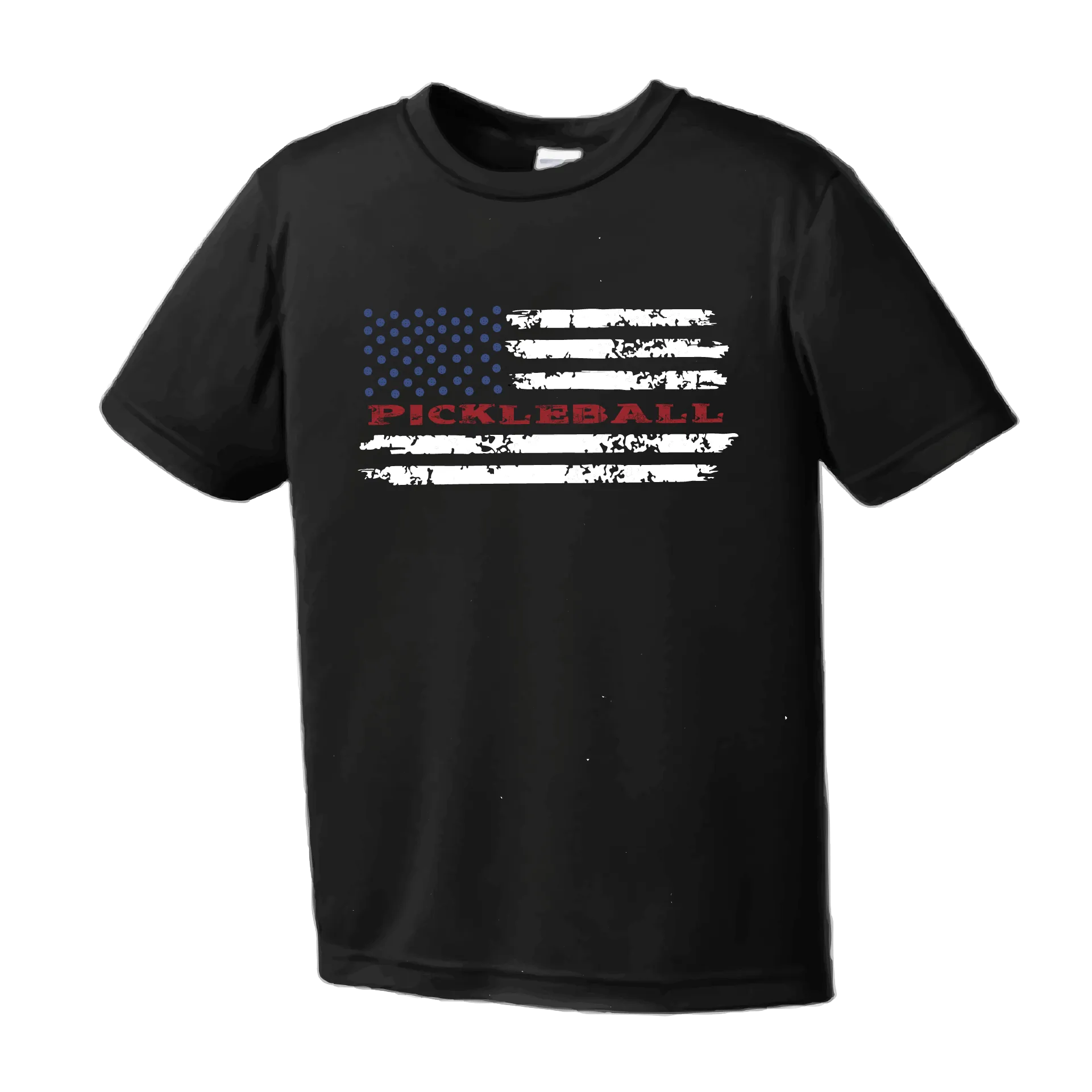 Pickleball Flag (Customizable) | Youth Short Sleeve Pickleball Shirts | 100% Polyester