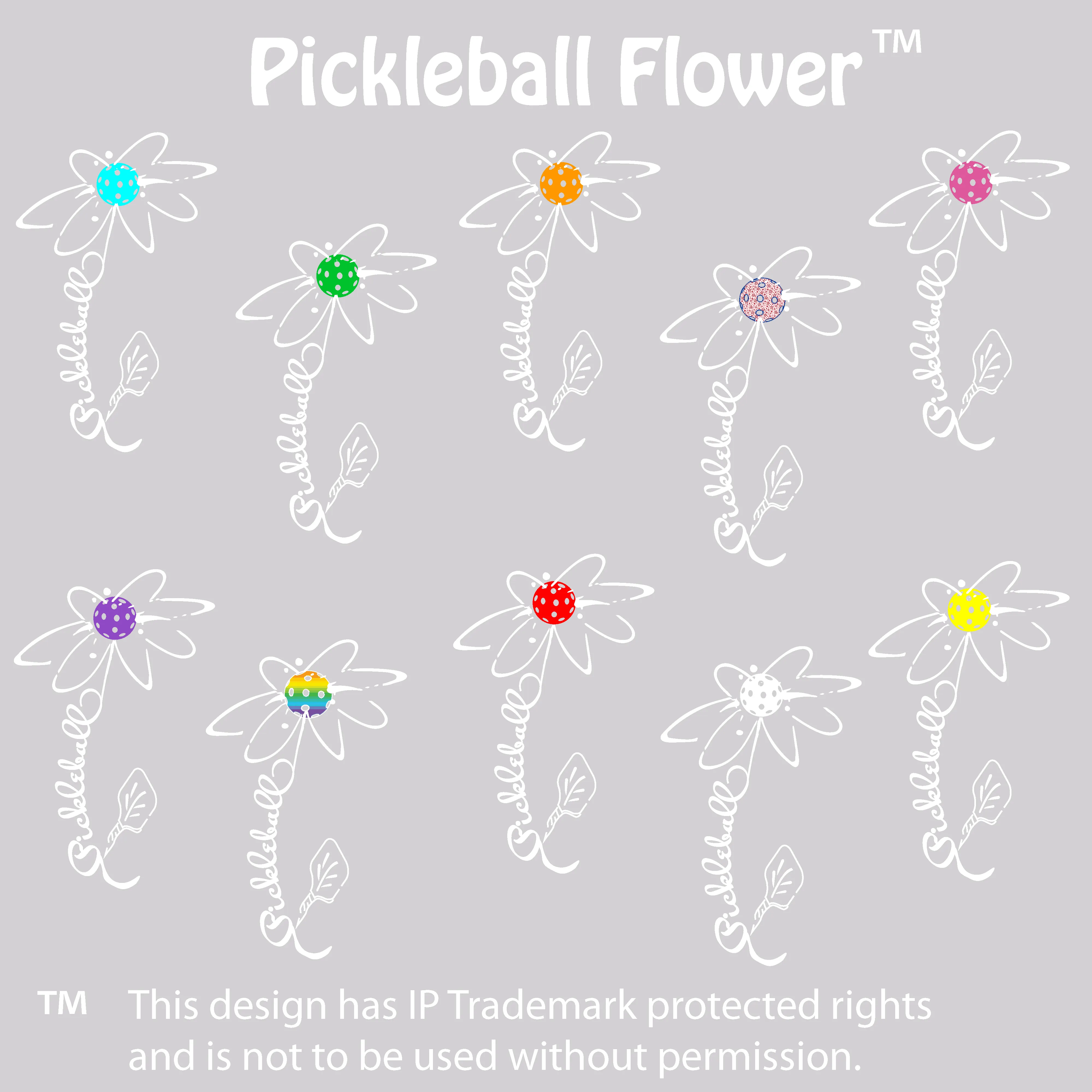 Pickleball Flower (Cyan Green Orange) | Youth Short Sleeve Pickleball Shirts | 100% Polyester