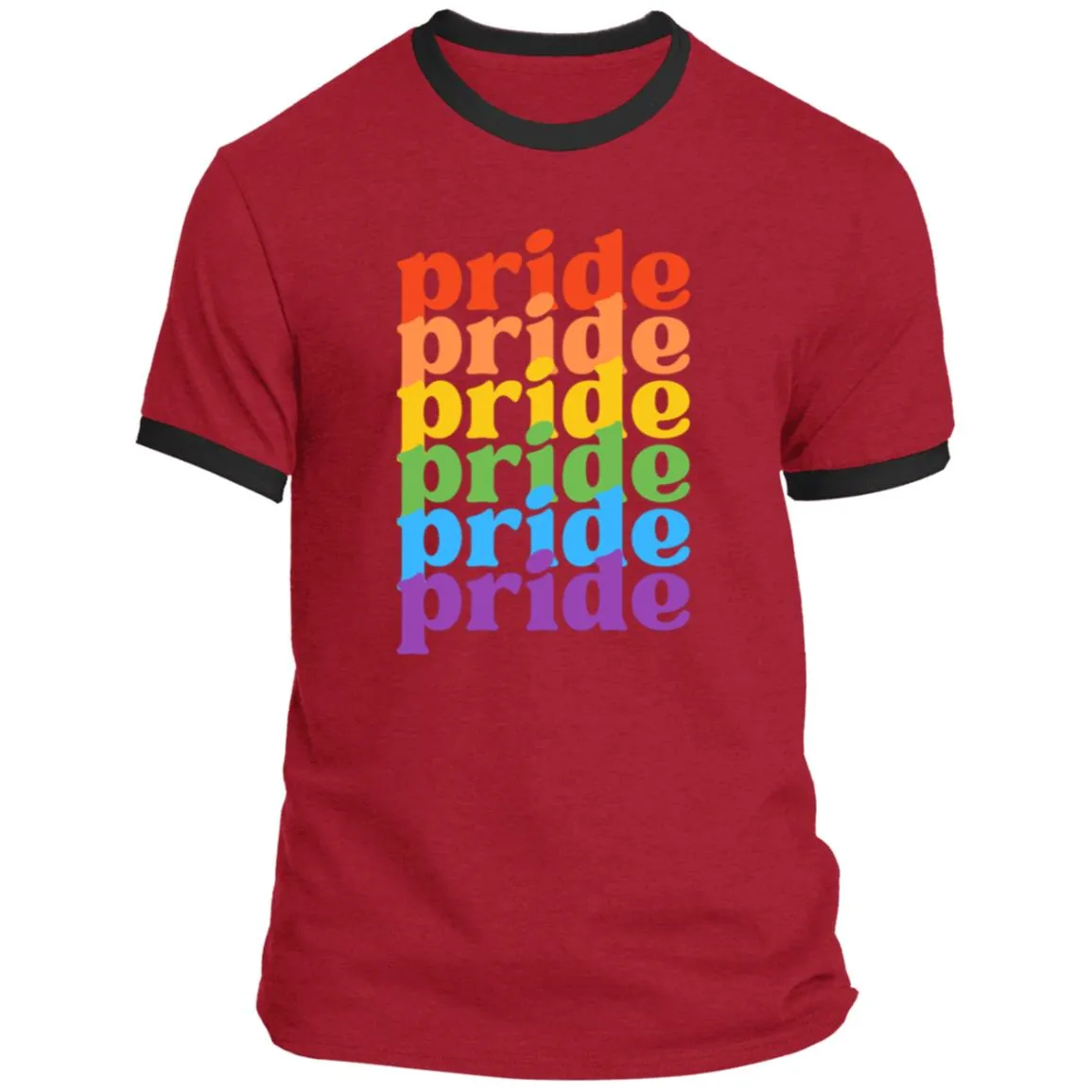 Pride, Pride, Pride -- Ringer Tee -- CLOSEOUT