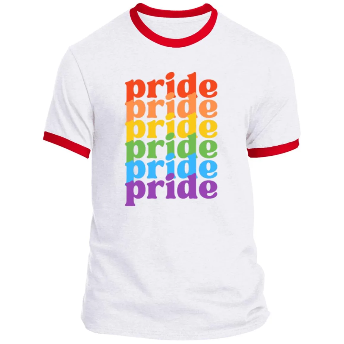 Pride, Pride, Pride -- Ringer Tee -- CLOSEOUT