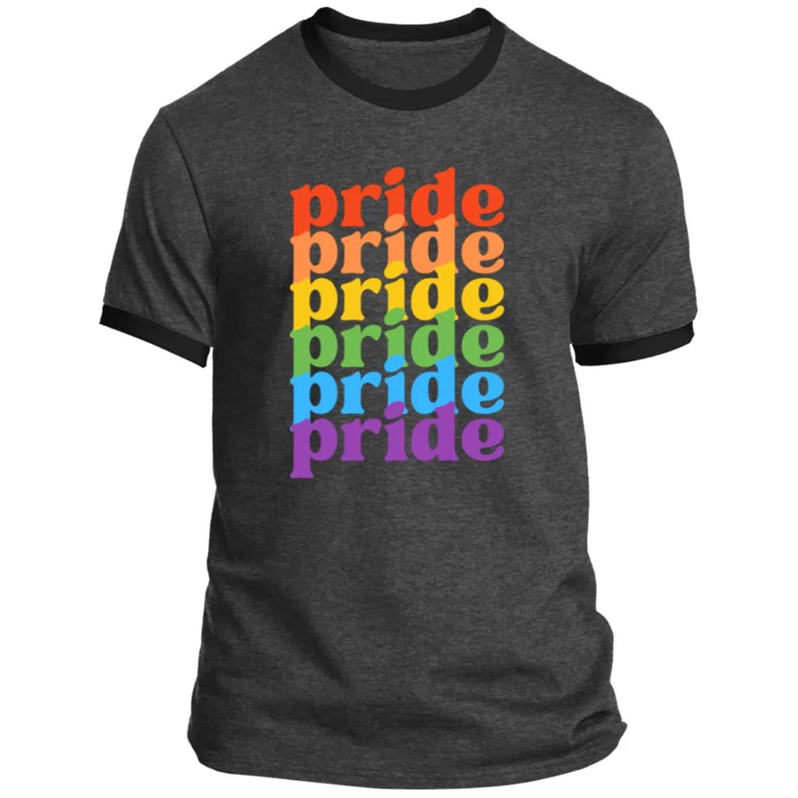 Pride, Pride, Pride -- Ringer Tee -- CLOSEOUT