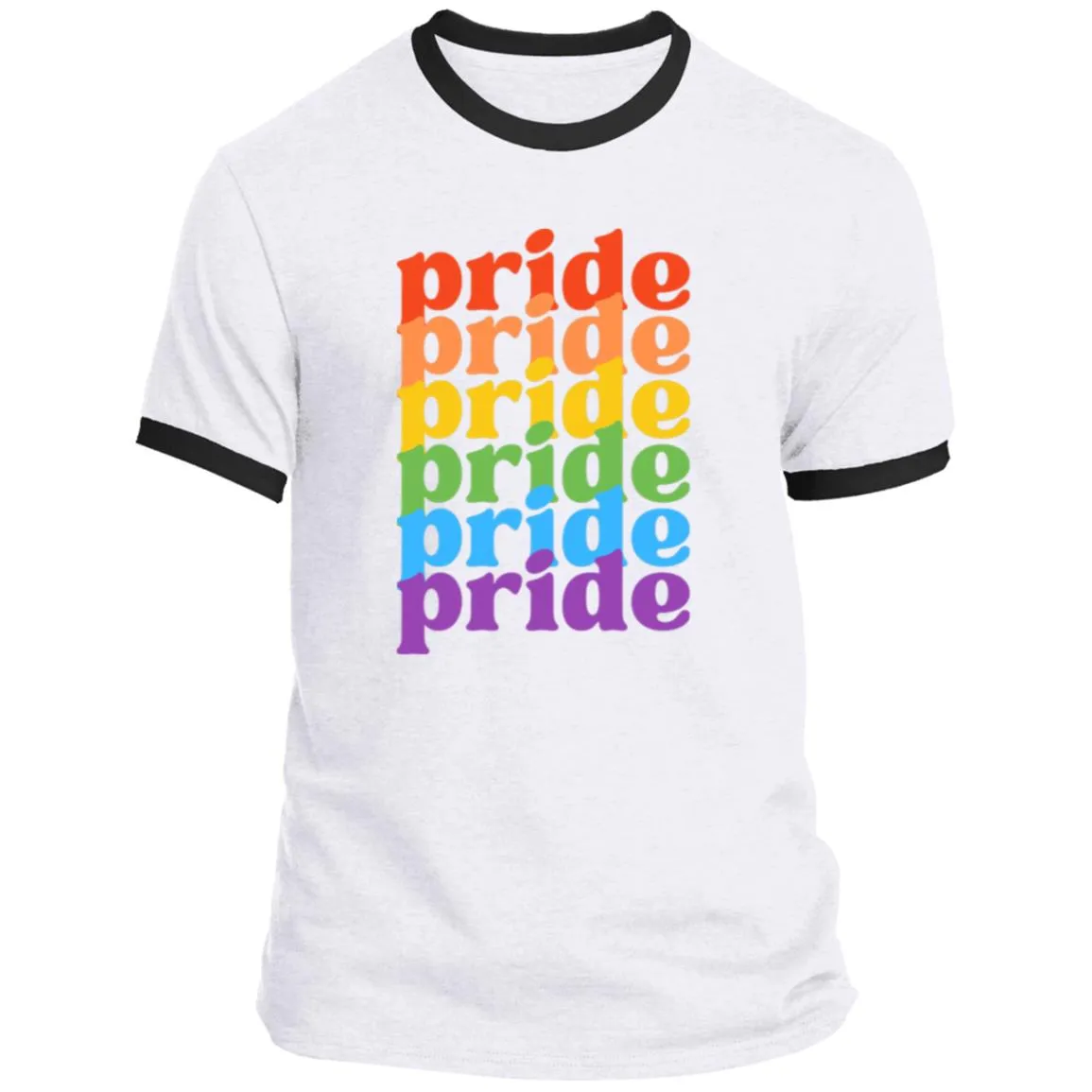 Pride, Pride, Pride -- Ringer Tee -- CLOSEOUT