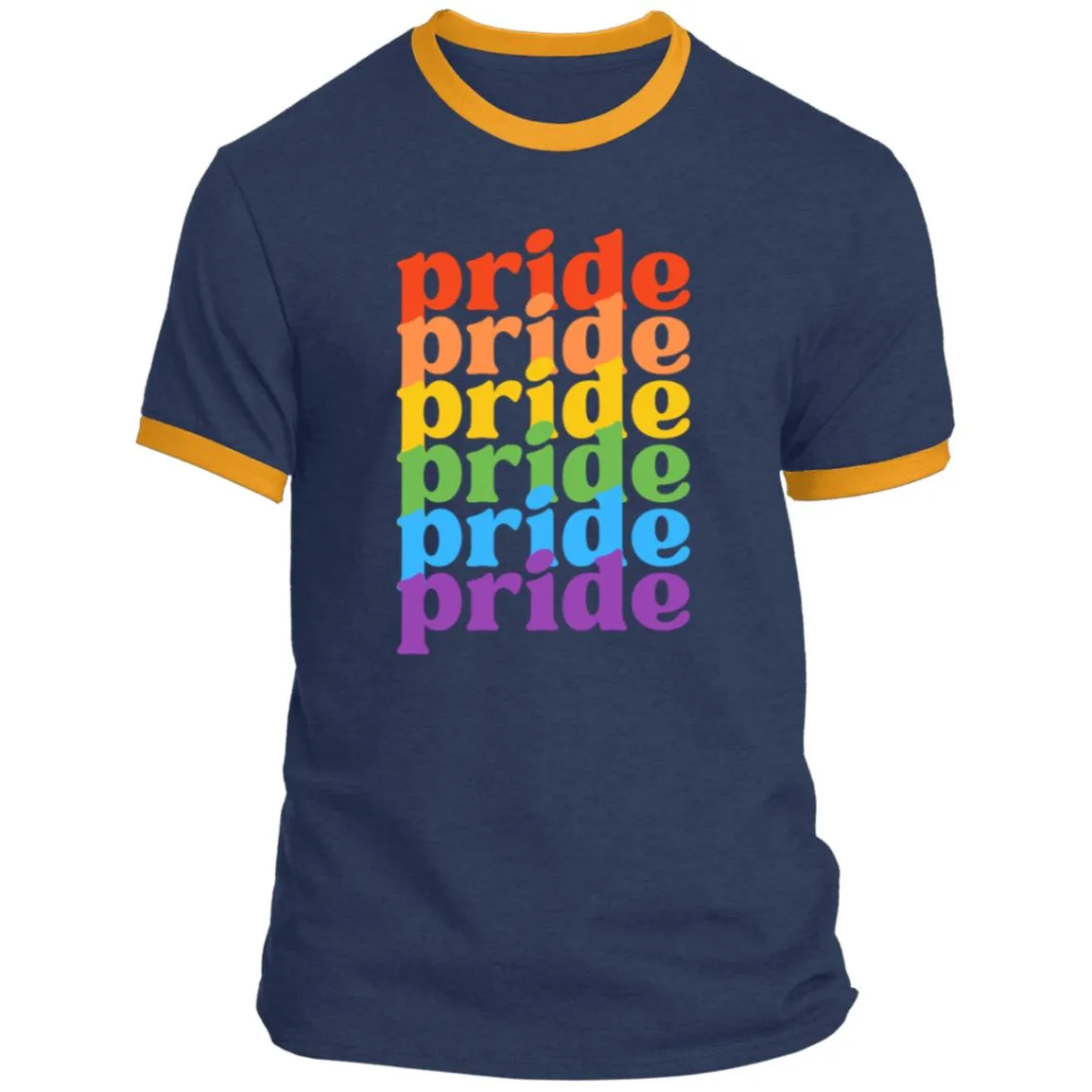 Pride, Pride, Pride -- Ringer Tee -- CLOSEOUT