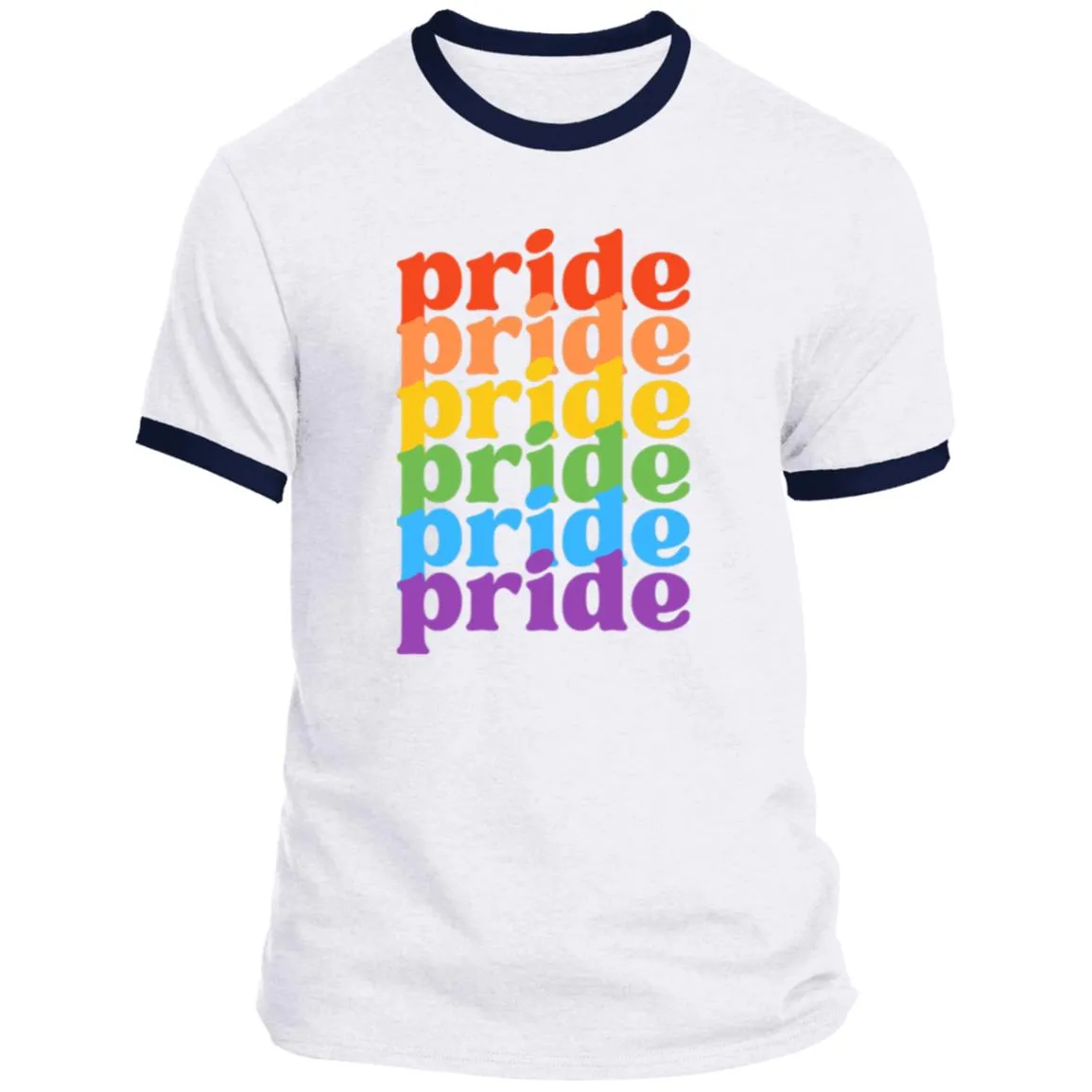 Pride, Pride, Pride -- Ringer Tee -- CLOSEOUT