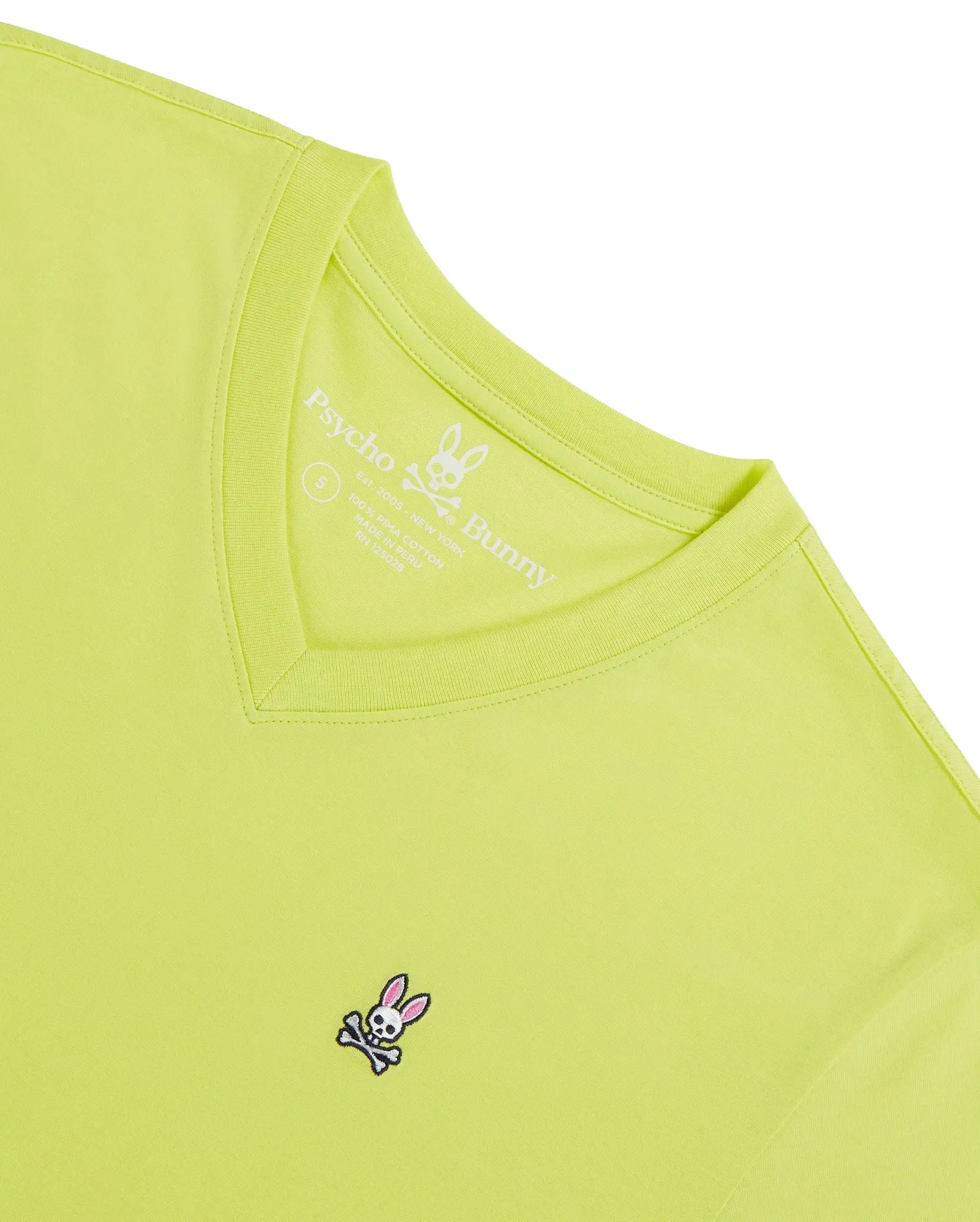 Psycho Bunny Mens Classic V-Neck T-Shirt