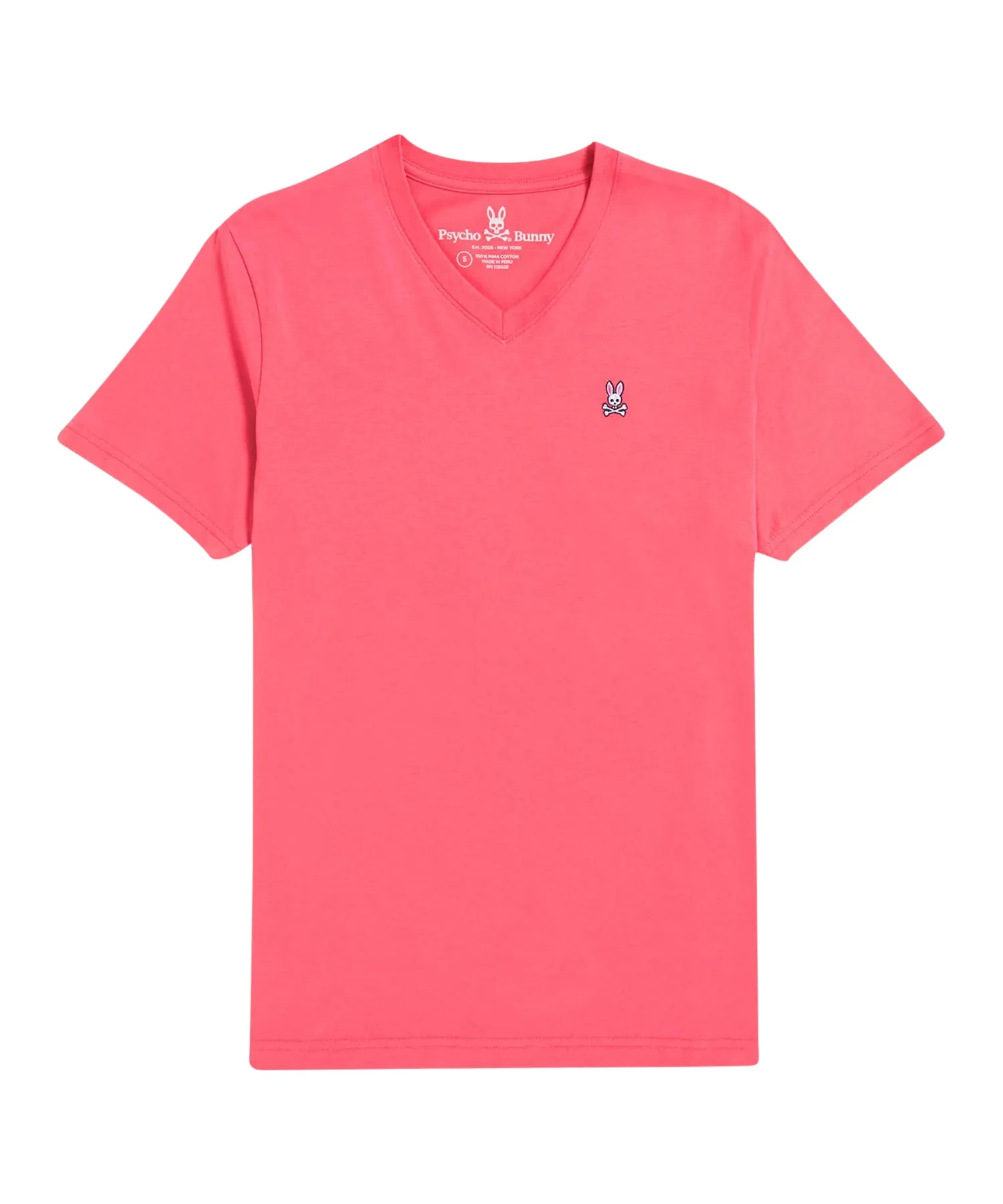 Psycho Bunny Mens Classic V-Neck T-Shirt