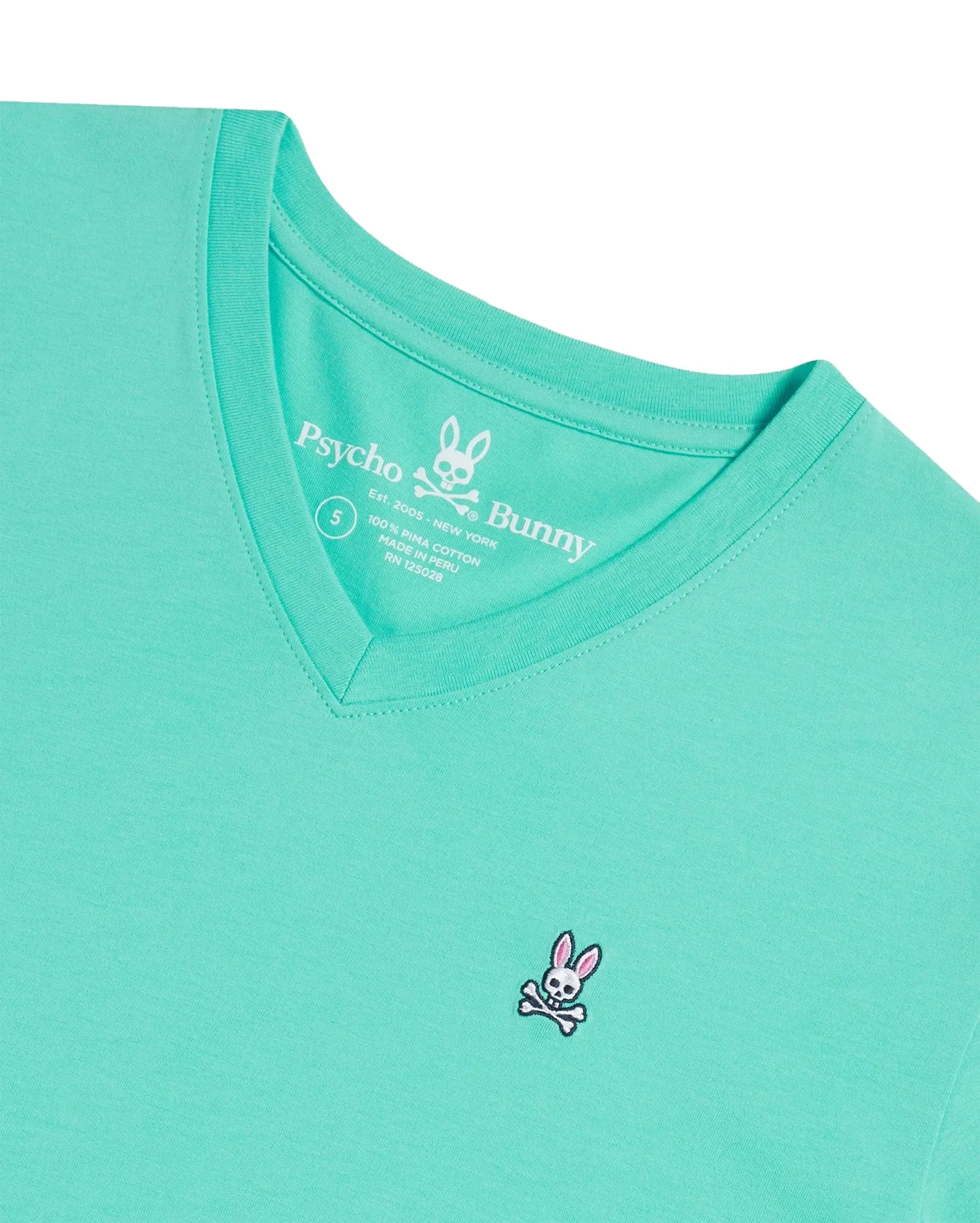 Psycho Bunny Mens Classic V-Neck T-Shirt
