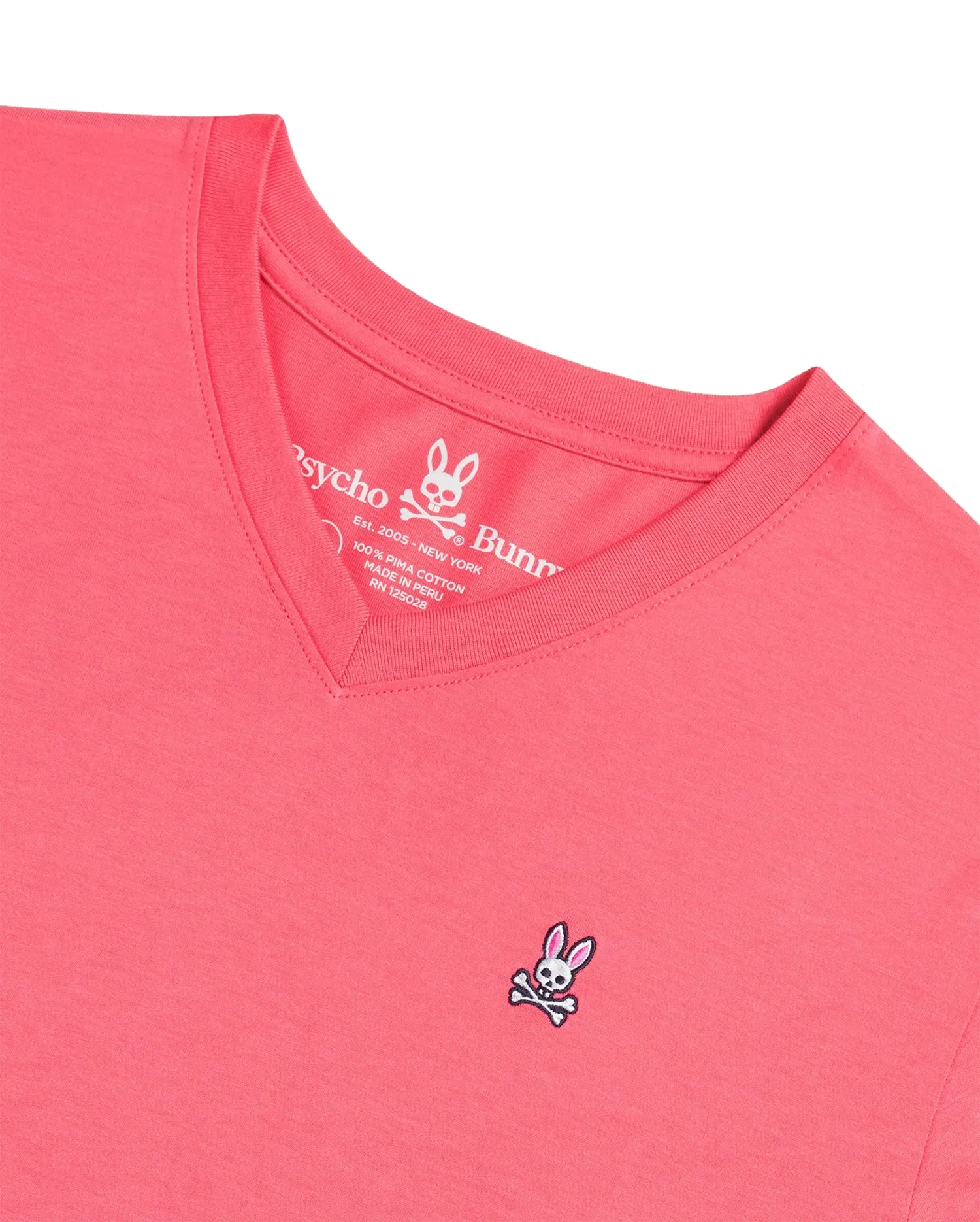 Psycho Bunny Mens Classic V-Neck T-Shirt