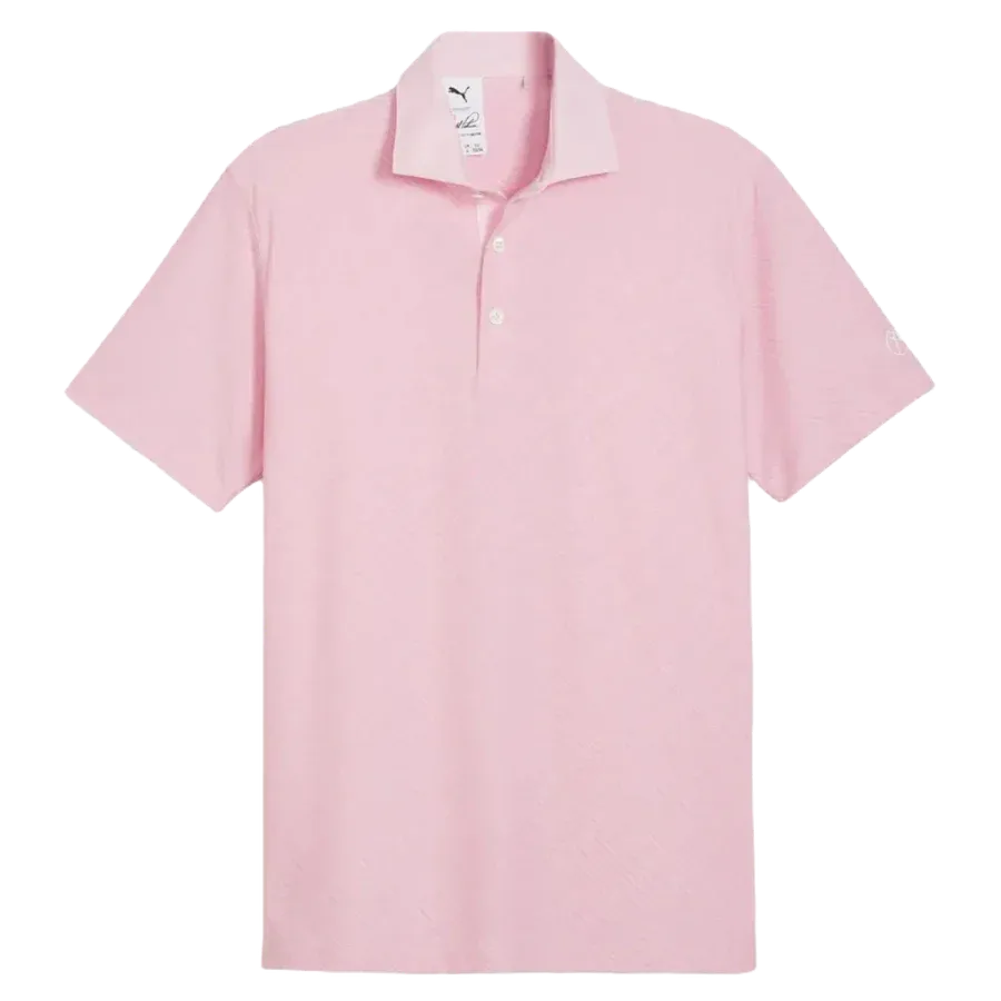 Puma AP Jacquard Stripe Golf Polo - Pink