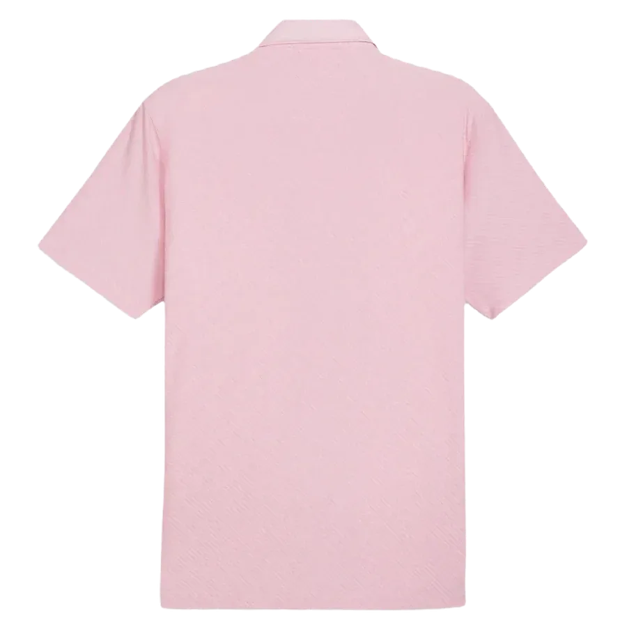 Puma AP Jacquard Stripe Golf Polo - Pink