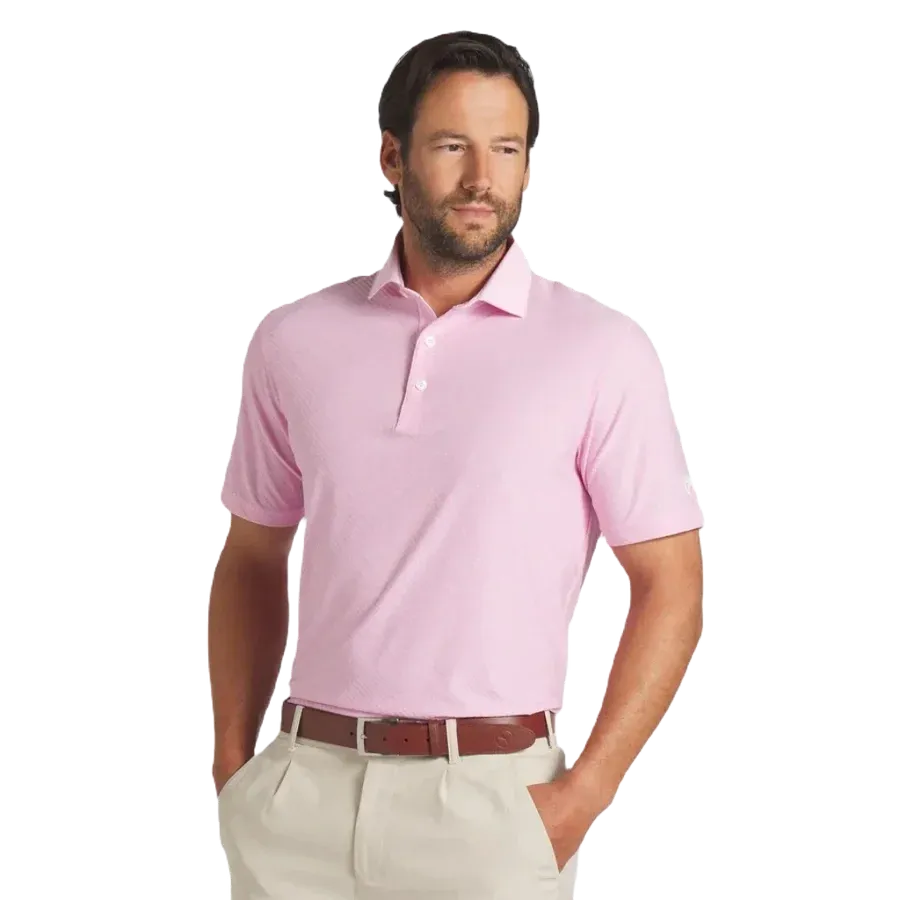 Puma AP Jacquard Stripe Golf Polo - Pink