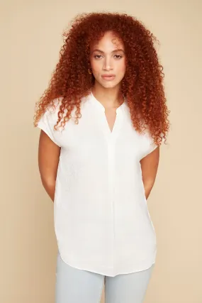 Renuar Airflow Cap Sleeve Blouse - Crème