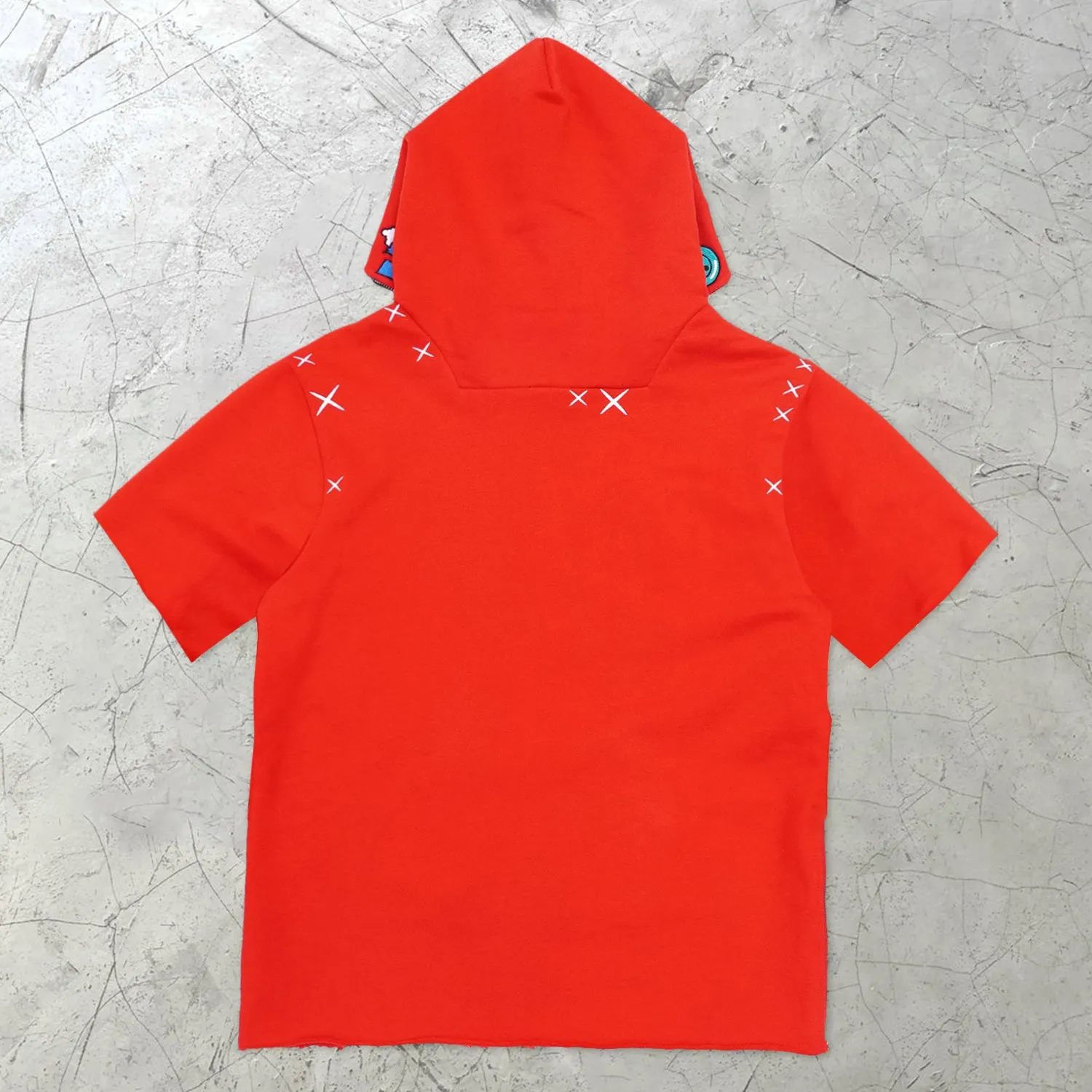 Retro Cartoon Short Sleeve Street Hoodie