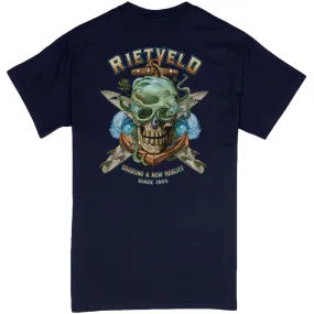 Rietveld Mens Octoskull Classic T-Shirt - Navy