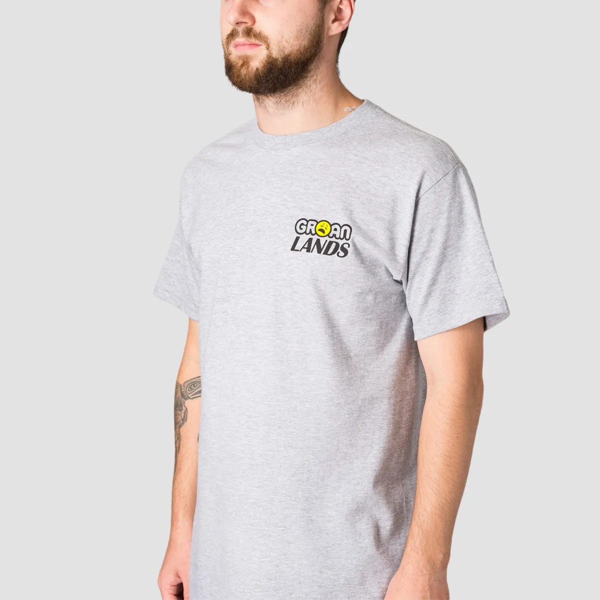 Rollersnakes X Dadlands X The Groans Brigade Voltarol Open T-Shirt Sport Grey