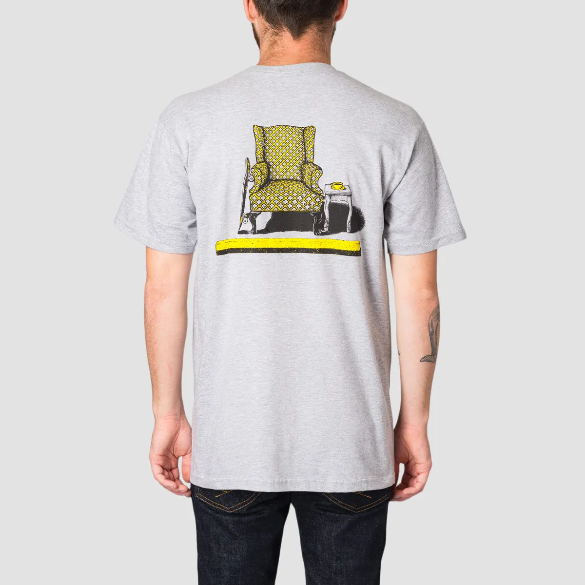 Rollersnakes X Dadlands X The Groans Brigade Voltarol Open T-Shirt Sport Grey