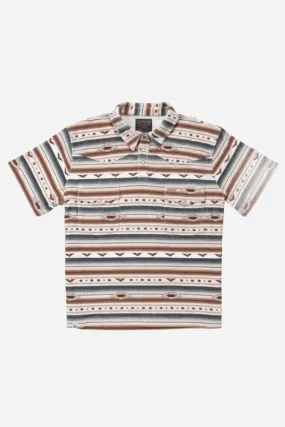 Sendero Provisions Cantina Terry Men's Polo in Gray Tan Southwest