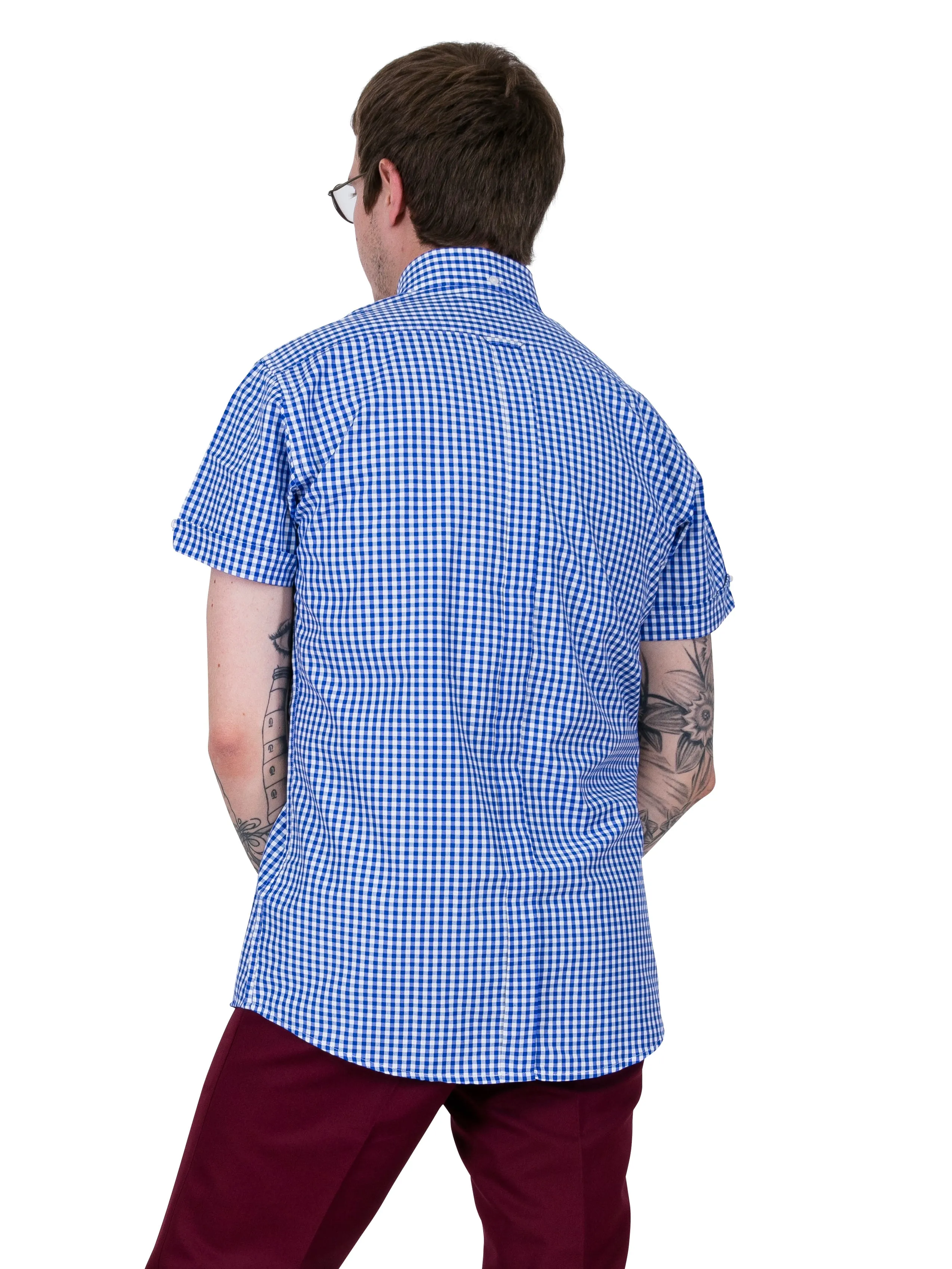 Short Sleeve Checkered Gingham Shirt - Multiple colours