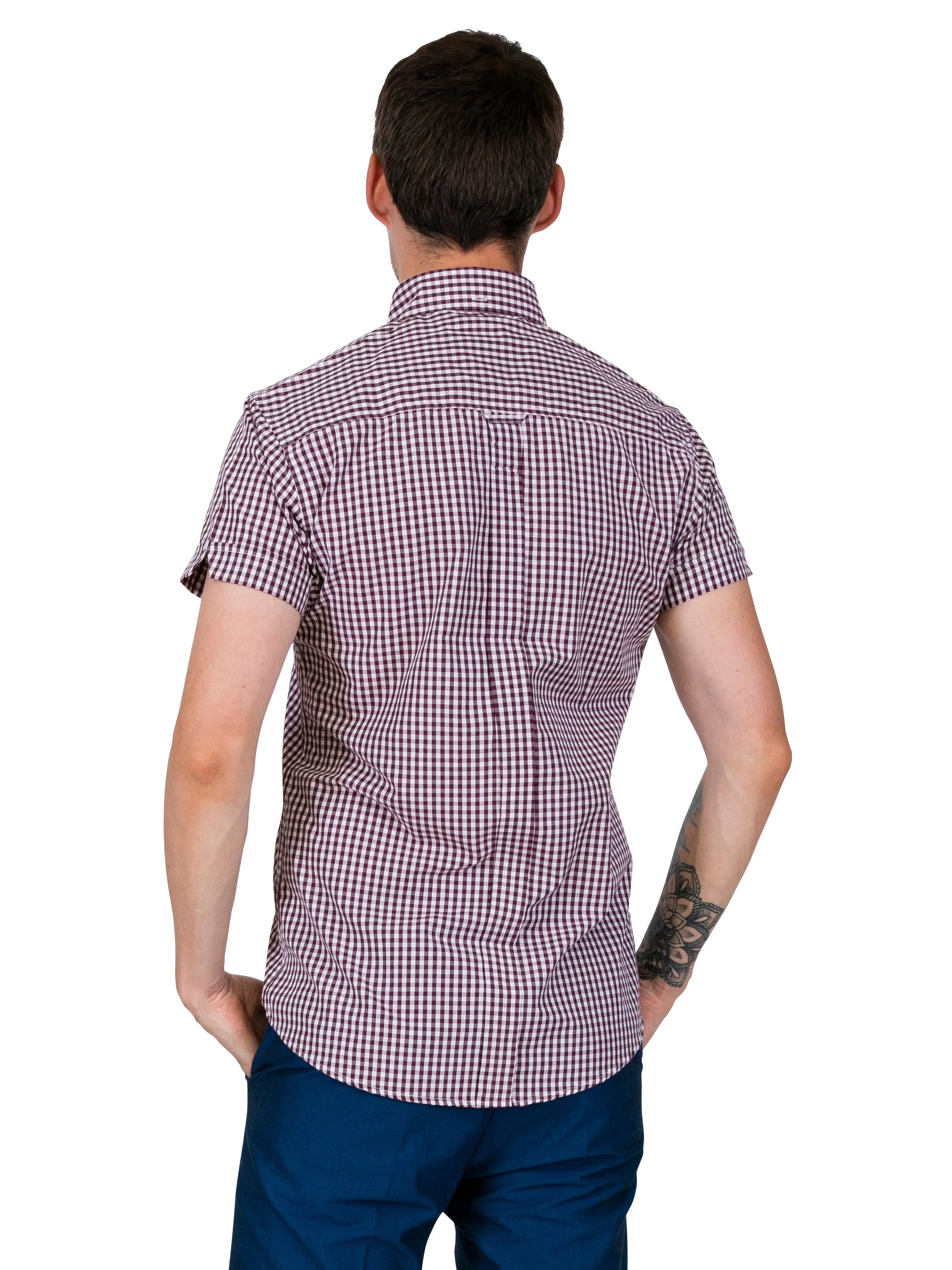 Short Sleeve Checkered Gingham Shirt - Multiple colours
