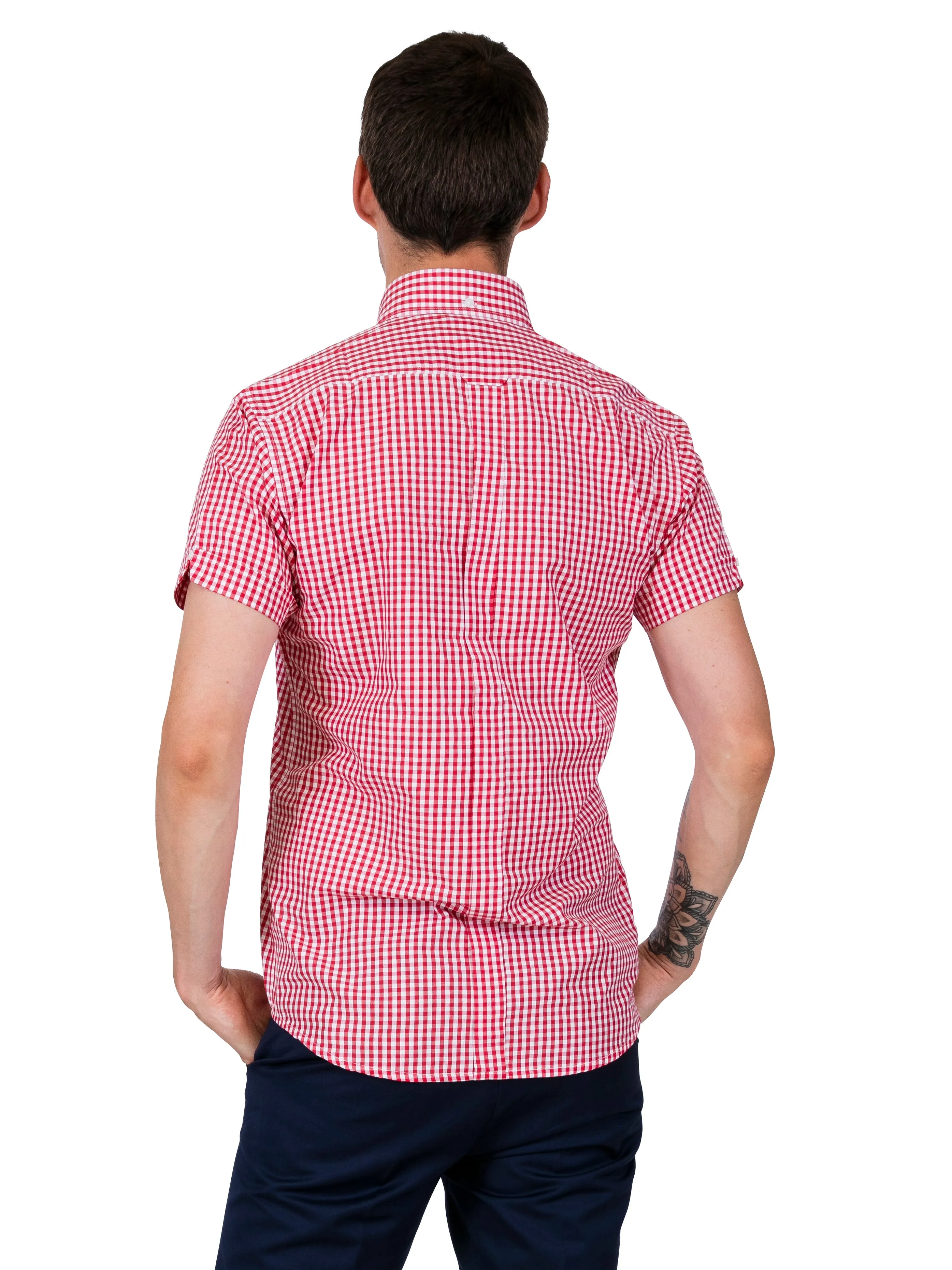 Short Sleeve Checkered Gingham Shirt - Multiple colours