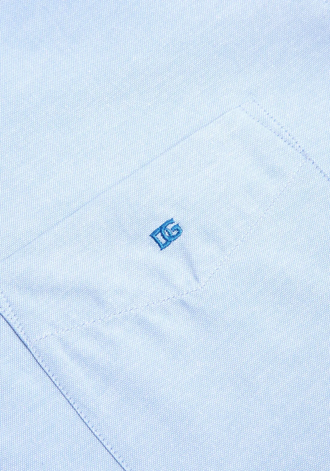 Short Sleeve Plain Shirt - Blue