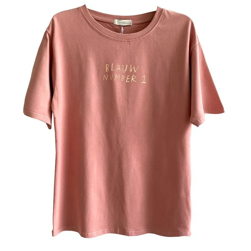 Short Sleeve T-Shirt Women Summer INS Popular Half Sleeved Loose Plus Size Tops T-Shirt