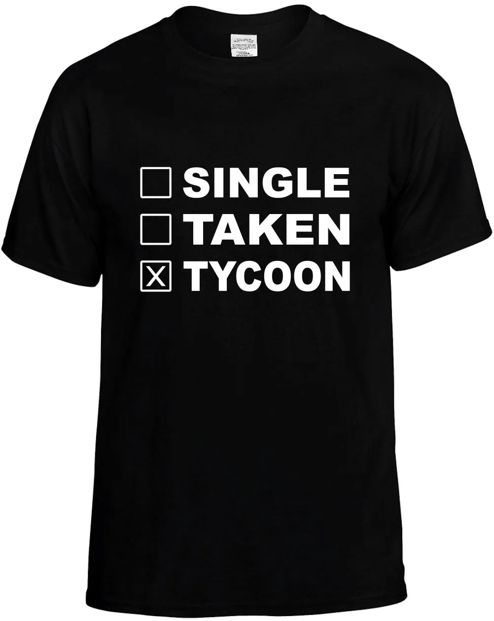 Single Taken Tycoon Unisex T-Shirt Novelty Graphic Tee Shirt
