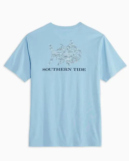 Southern Tide S/S Tailgate Time Tee - Sky Blue