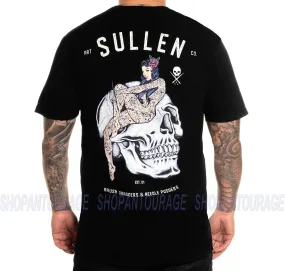 Sullen Academy Black SCM4304 Short Sleeve Graphic Tattoo T-shirt For Men