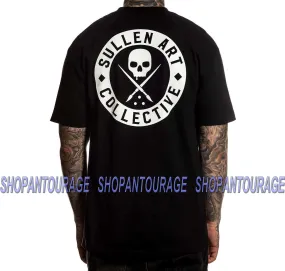 Sullen Art Collective Classic Black SCM3008 Short Sleeve Graphic Tattoo Skull T-shirt For Men