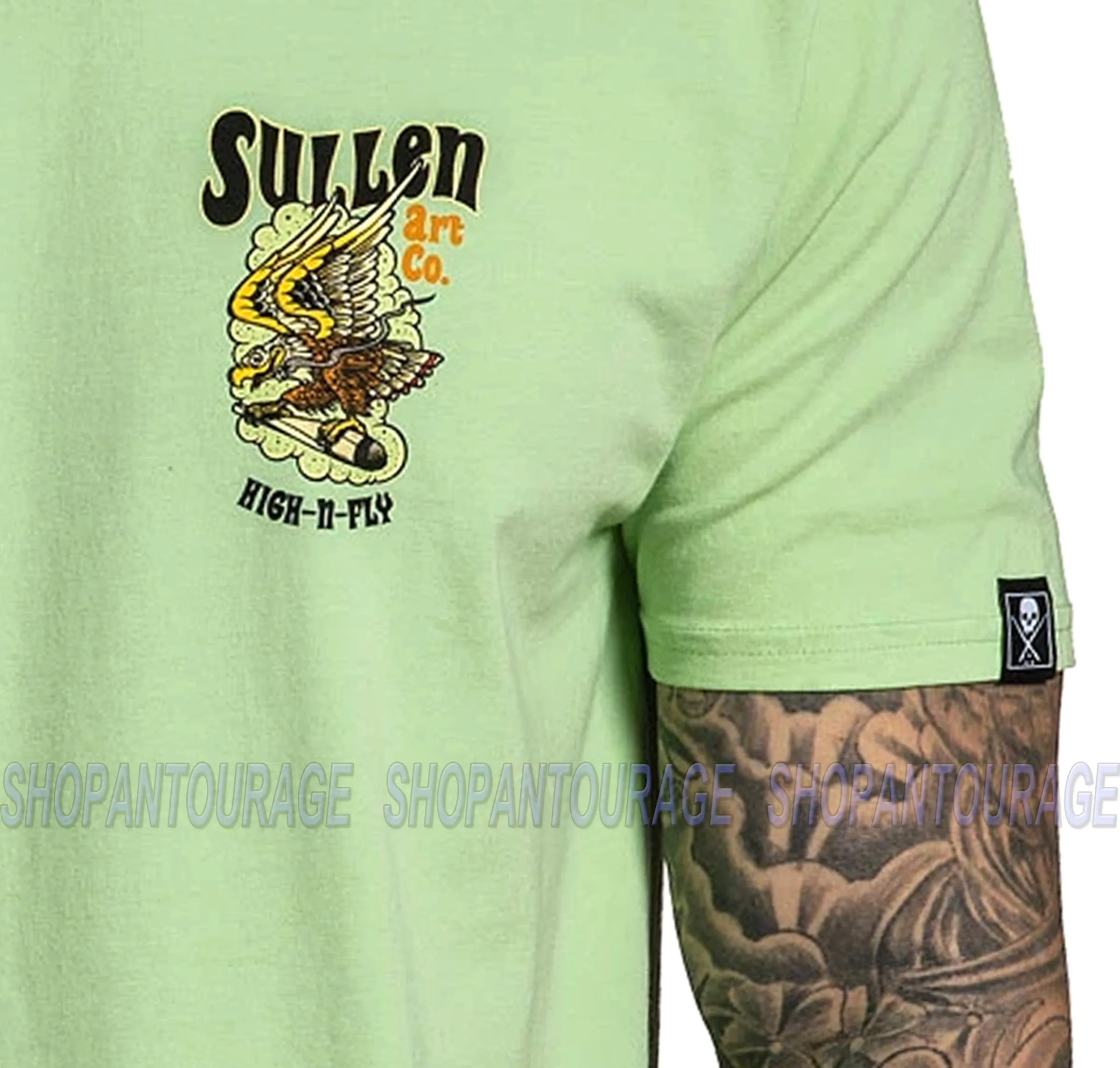 Sullen Art Collective High N Fly Premium SCM3244 New Short Sleeve Men`s T-shirt