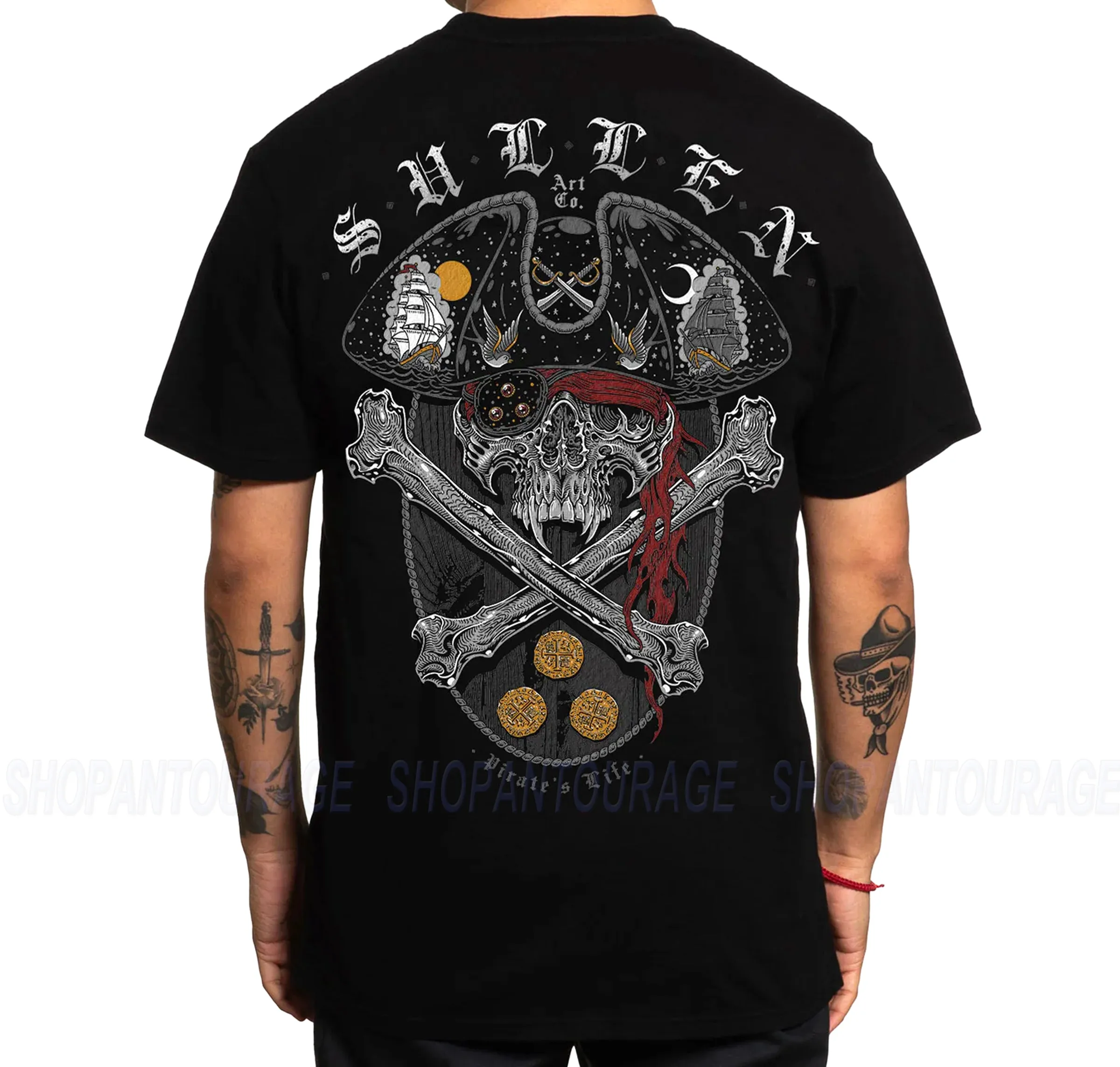 Sullen Art Collective Pirate Badge Standard SCM6161 Short Sleeve Men`s T-shirt