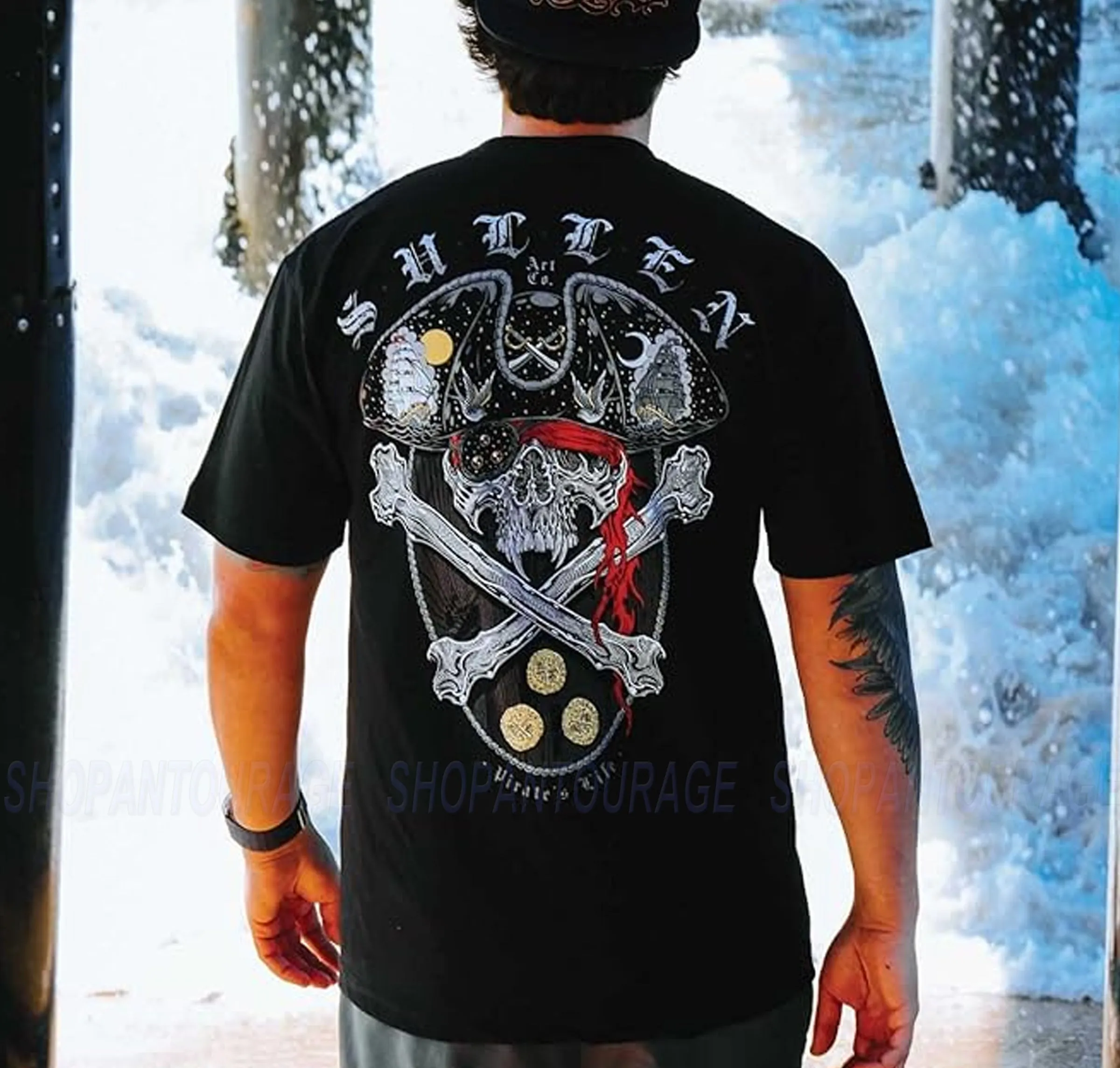 Sullen Art Collective Pirate Badge Standard SCM6161 Short Sleeve Men`s T-shirt