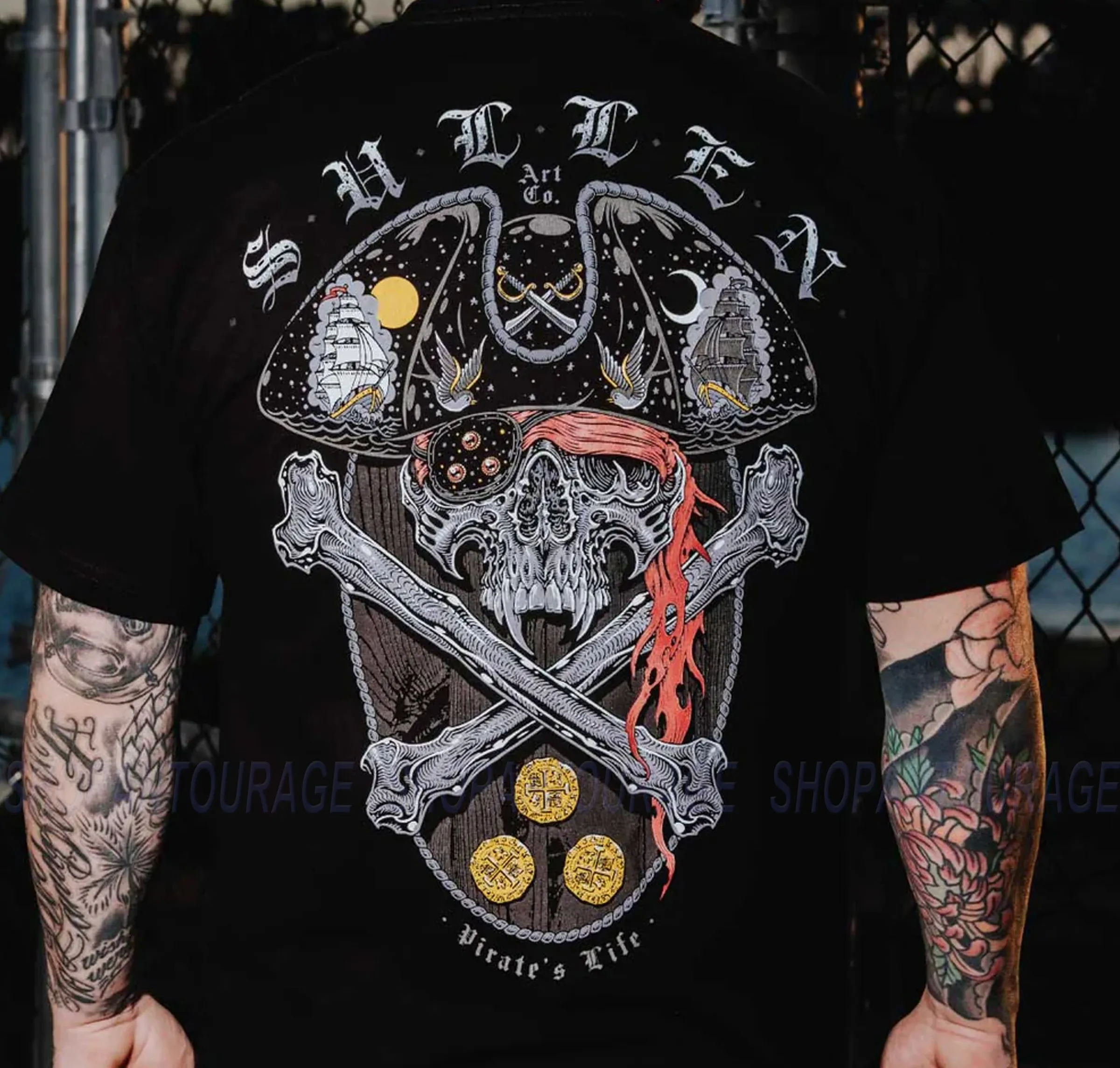 Sullen Art Collective Pirate Badge Standard SCM6161 Short Sleeve Men`s T-shirt