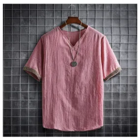 Summer Men's Shirts Plain Color Korean Fashion Men Short Sleeve Hawaii Short Sleeve Shirt Light Weight Clothing M-XL5