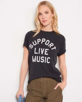 Support Live Music Vintage Unisex Tee