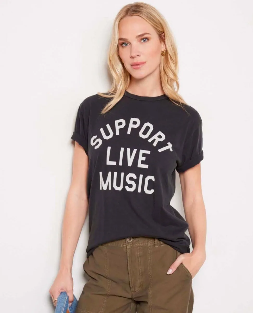 Support Live Music Vintage Unisex Tee