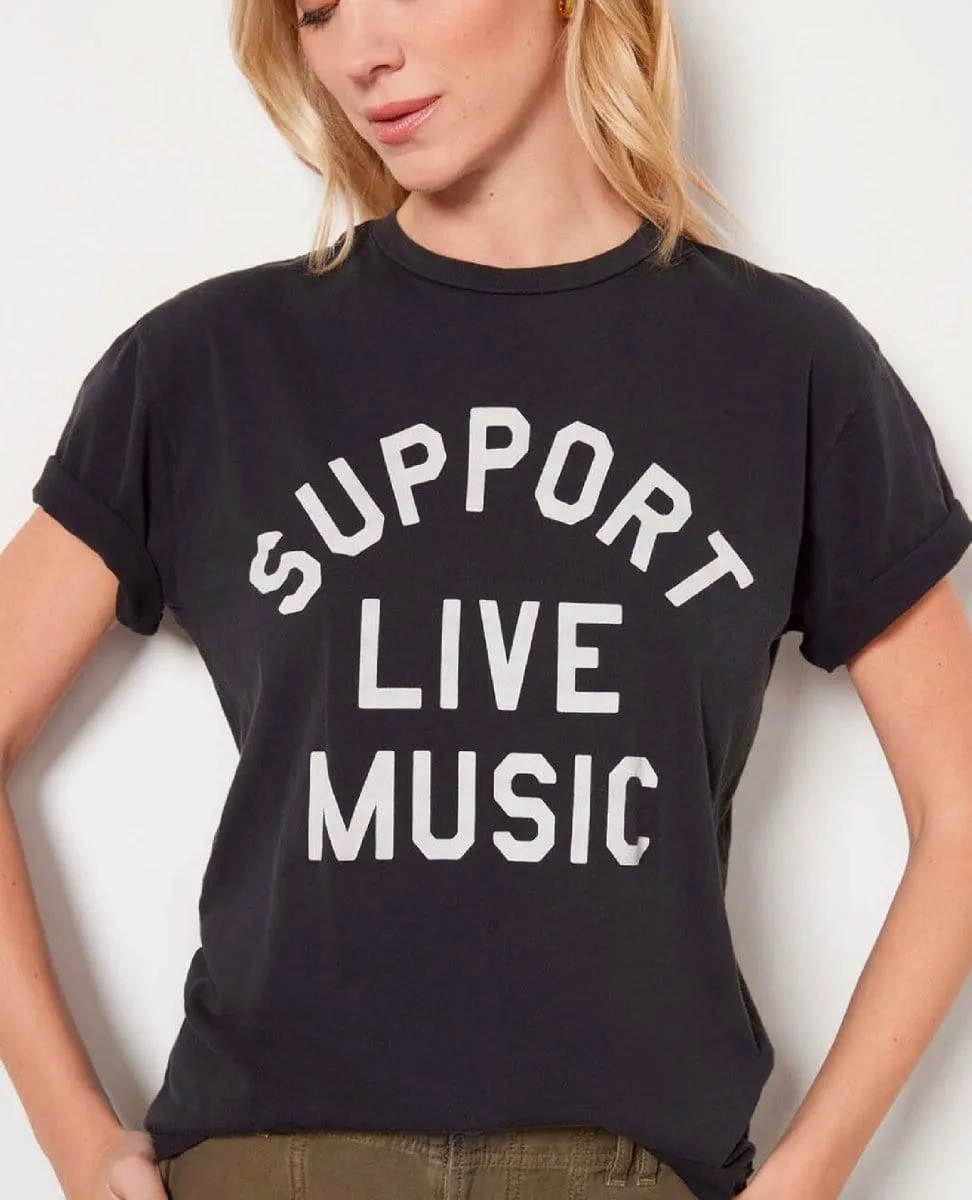 Support Live Music Vintage Unisex Tee