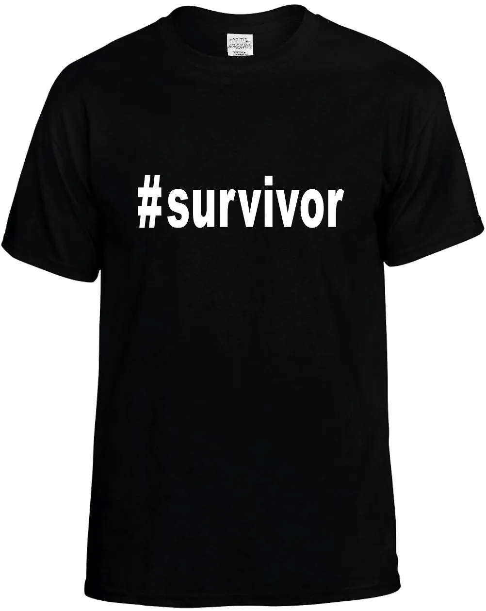 #Survivor Hashtag Unisex T-Shirt Novelty Graphic Tee Shirt