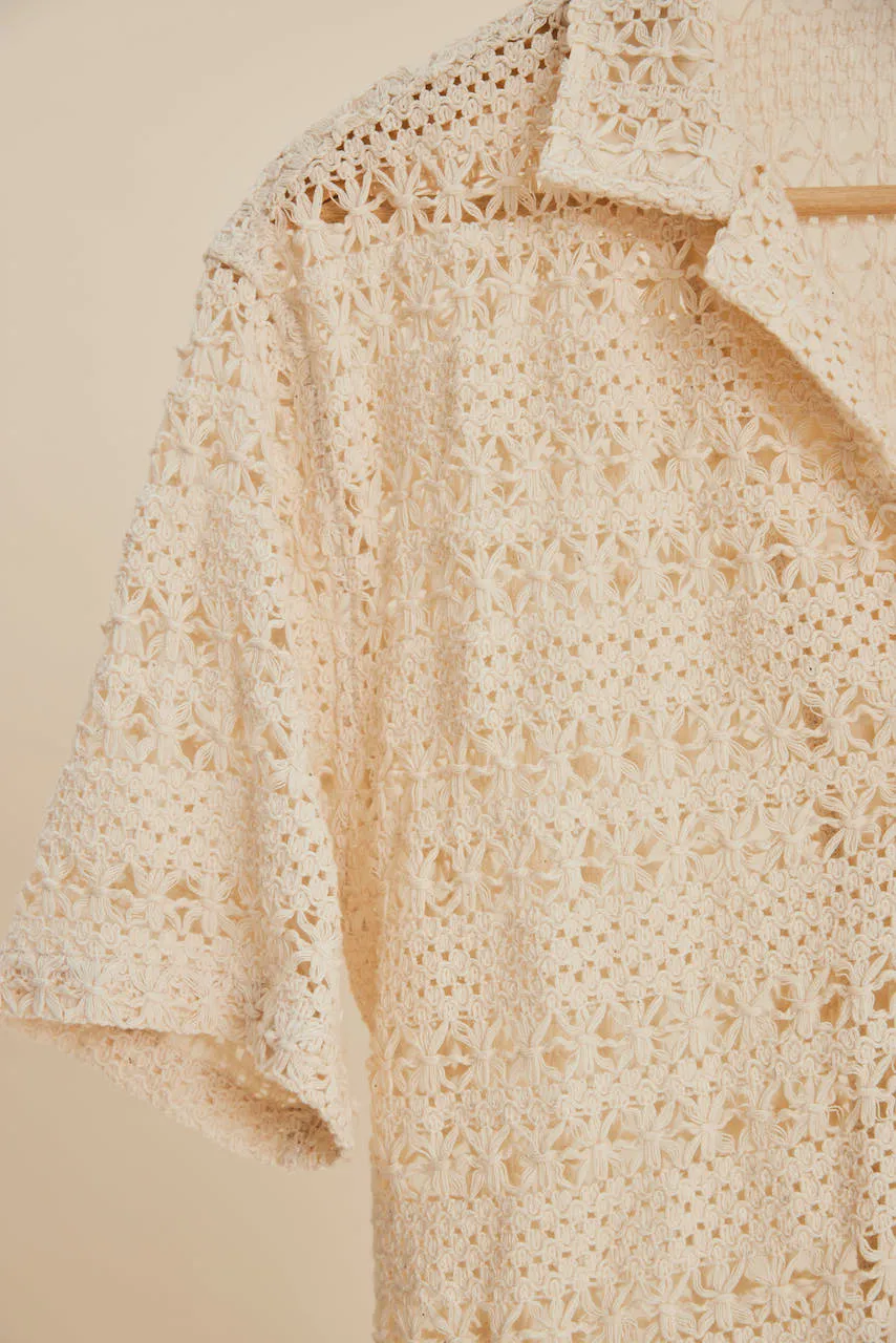 Talis - Unisex Crochet Short Sleeve Shirt